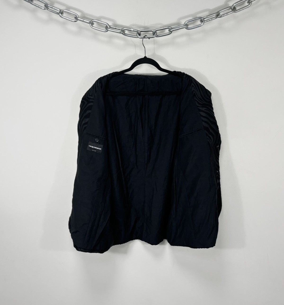 Emporio Armani Emporio Armani Men’s Zebra Jacquard Wool Blend Blazer Jacket Size 46R - 3 Thumbnail
