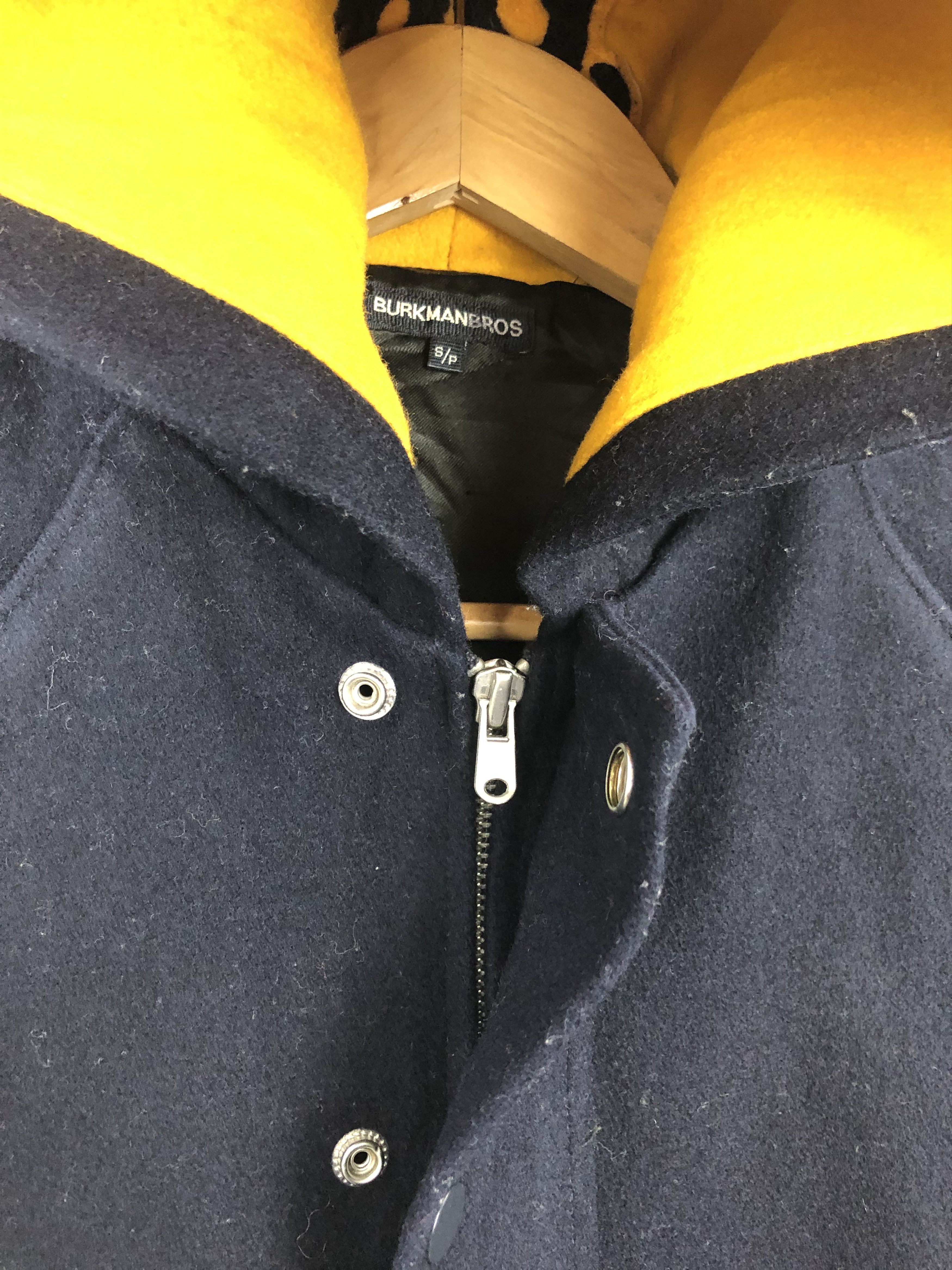 Vintage Vintage 90s Burkman Bros Wool Varsity Jacket Hoodie V0346 Size US S / EU 44-46 / 1 - 8 Thumbnail
