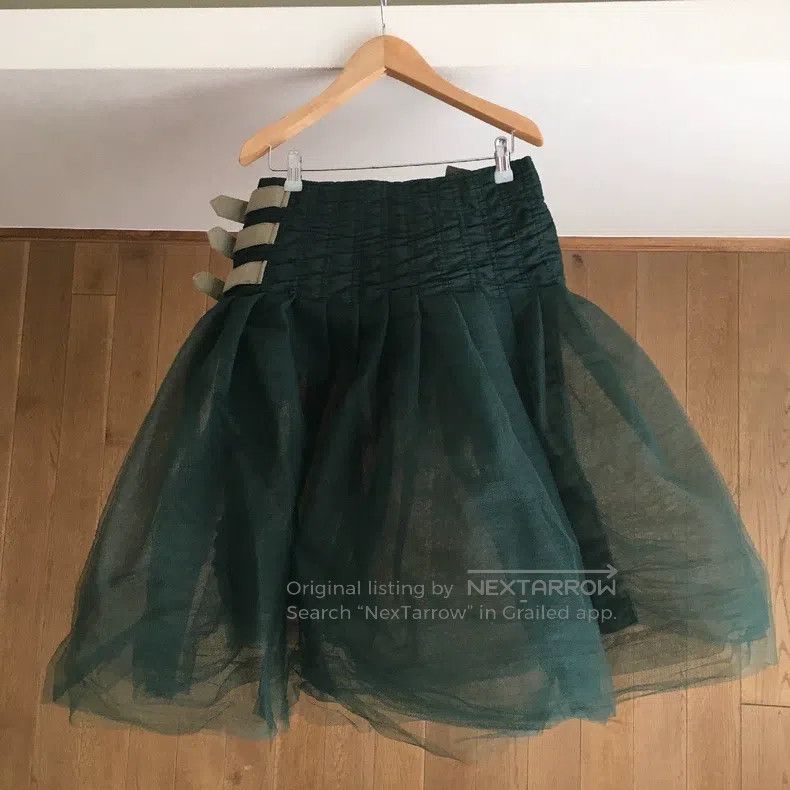 Comme des Garcons Comme Des Garcons size XS Green vintage gauze skirt Size 23" - 4 Thumbnail