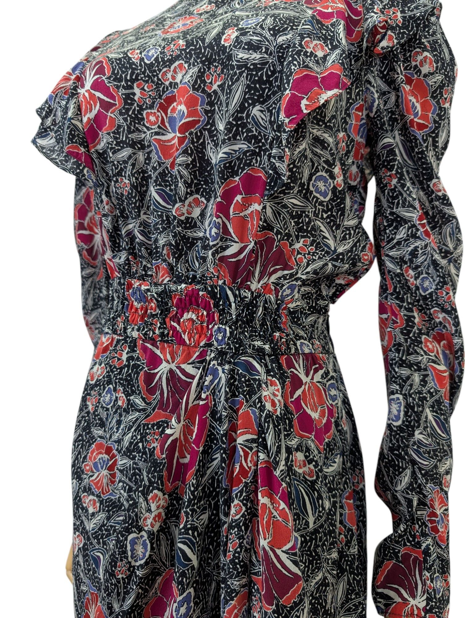 Isabel Marant Etoile Floral Print Long Sleeves Dress Size XS / US 0-2 / IT 36-38 - 4 Thumbnail