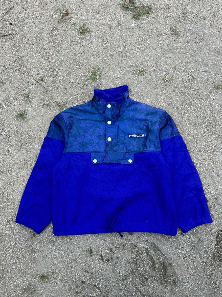 Japanese Brand Vintage Ski Jacket Half Button Fablice jacket Size US L / EU 52-54 / 3 - 1 Thumbnail