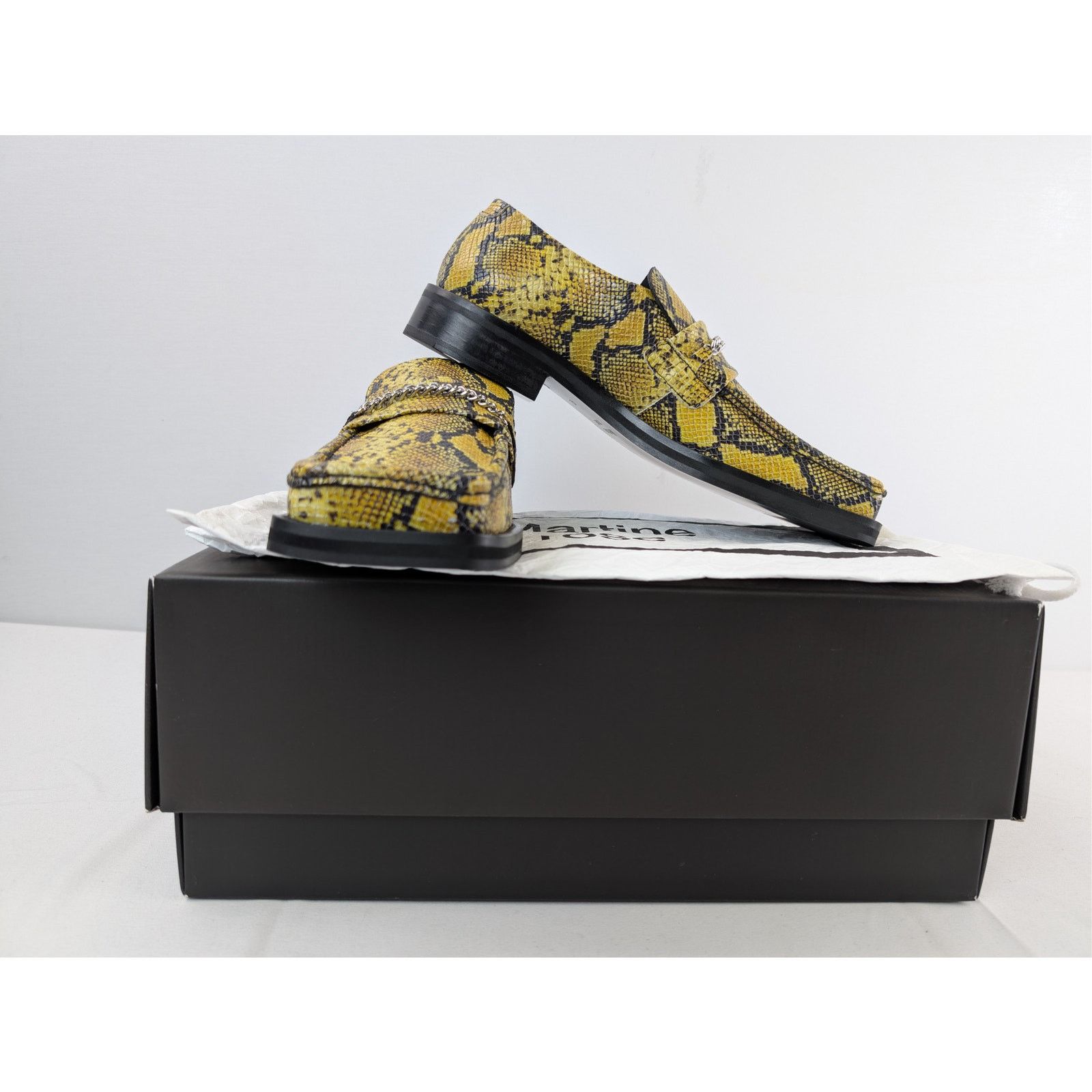 Martine Rose o1rshd1 Embossed Leather Square Toe Loafers Boots in Yellow Size US 8 / EU 41 - 18 Thumbnail