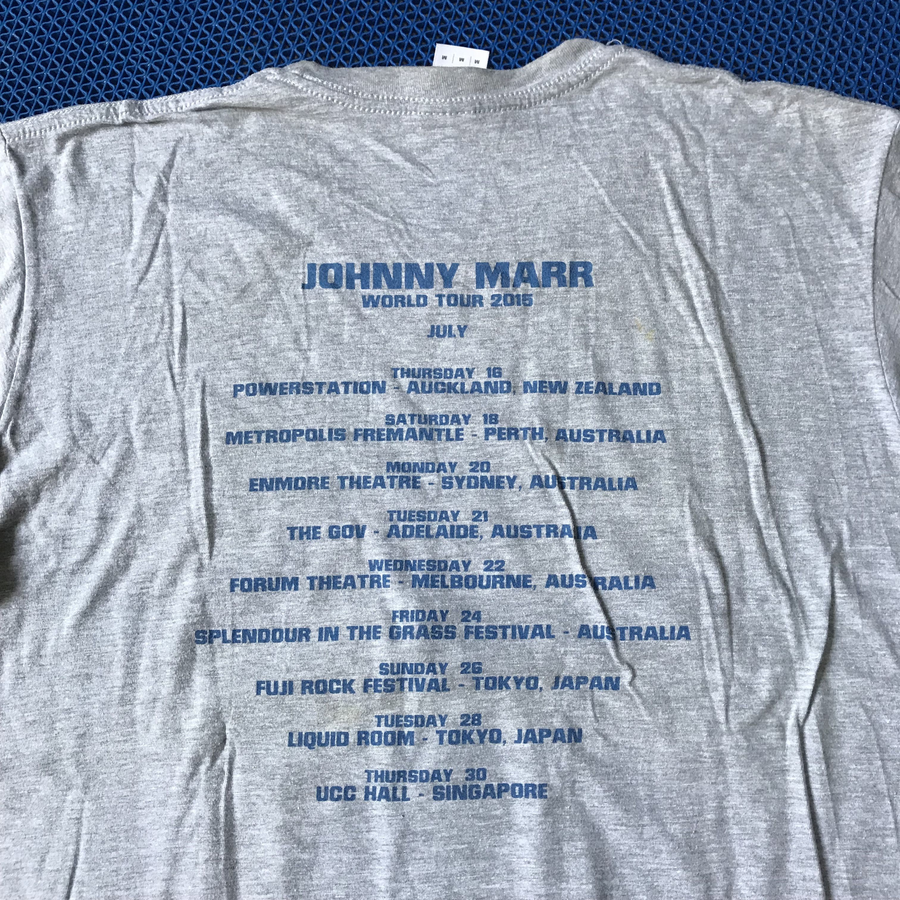 Band Tees johnny marr the smiths Playland World Tour Grey t-shirt tee Size US M / EU 48-50 / 2 - 8 Thumbnail