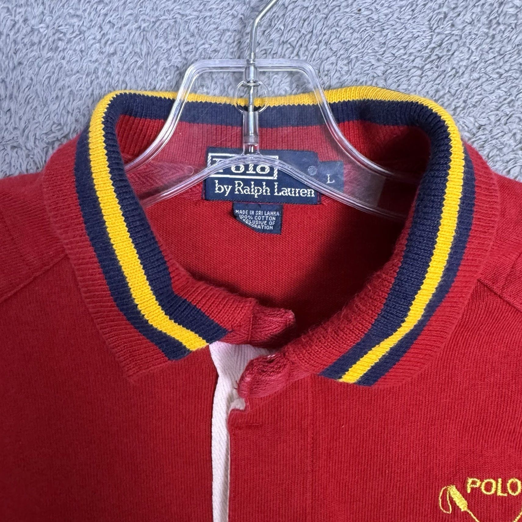 Polo Ralph Lauren VINTAGE Polo Ralph Lauren Sweater Mens L Knit Polo Shirt RLPC Elbow Patch 1967 Red Cotton Knit Logo Pullover 80s 90s Classic Preppy Mens Size US L / EU 52-54 / 3 - 4 Thumbnail