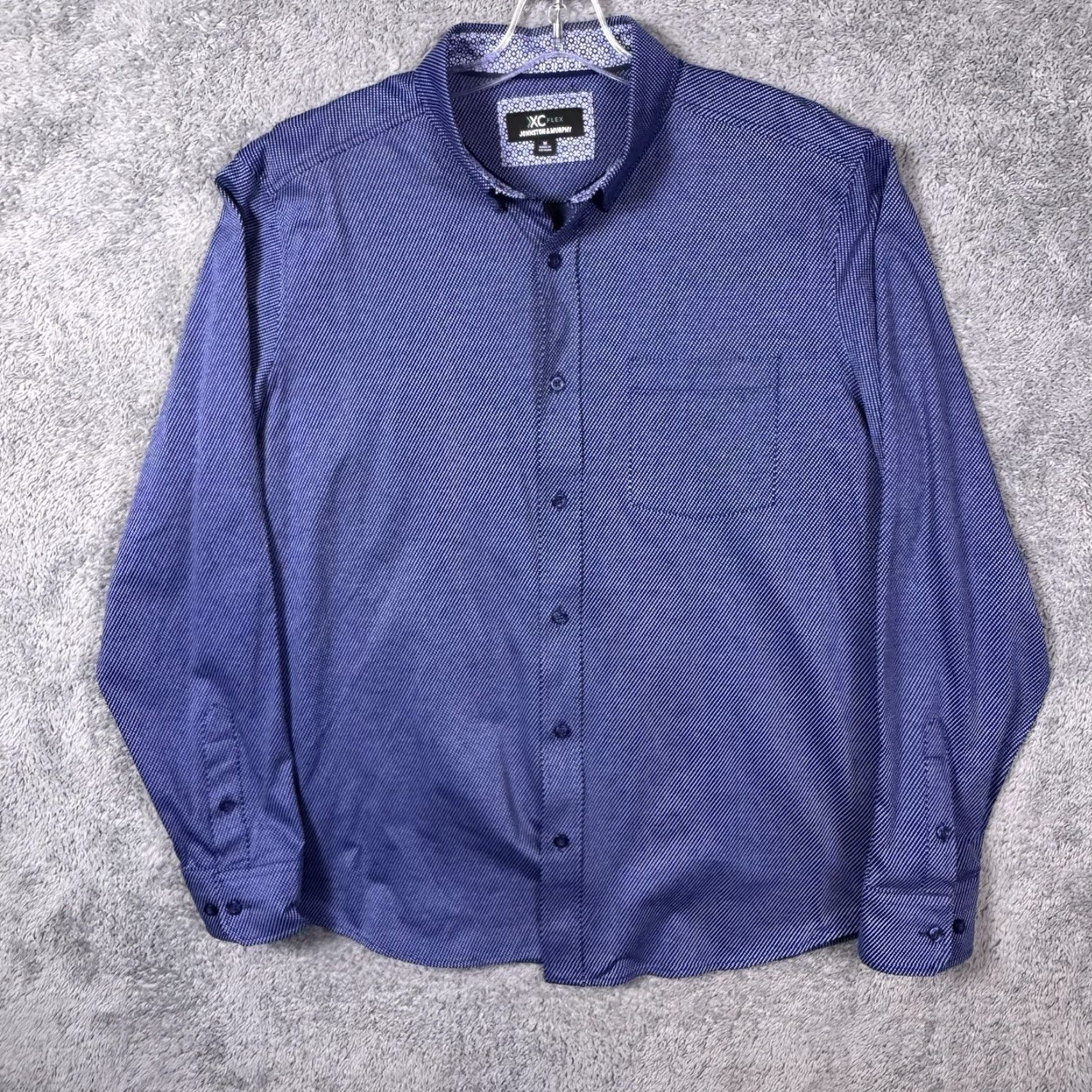 Johnston & Murphy Johnston & Murphy Shirt Men M XC Flex Stretch Preppy Flip Cuff Geometric Casual Size US M / EU 48-50 / 2 - 5 Thumbnail