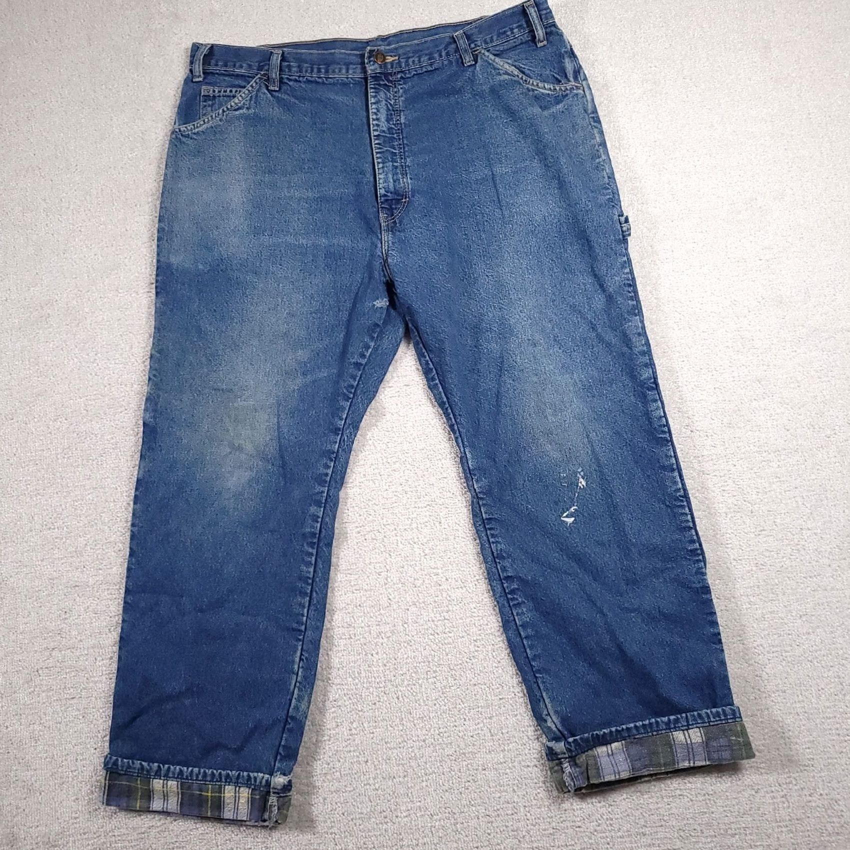 Dickies Dickies Jeans Mens 40X30 Regular Denim Straight Leg 38X27 Belt Loops 5-Pocket Lined Distressed Workwear Style Size US 40 / EU 56 - 2 Thumbnail