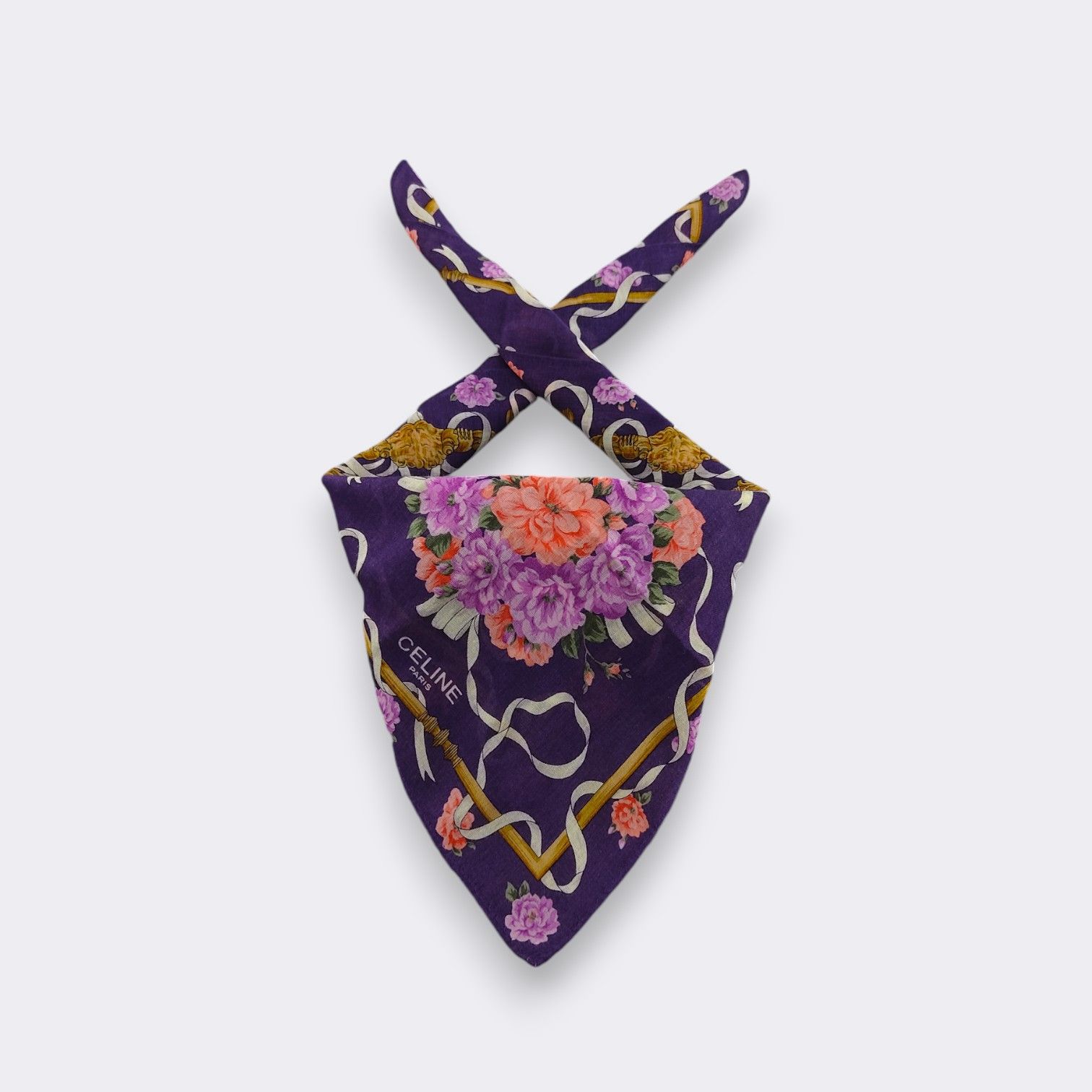 Celine Vintage Celine Handkerchief Neckerchief Bandana H296I Size ONE SIZE - 2 Thumbnail