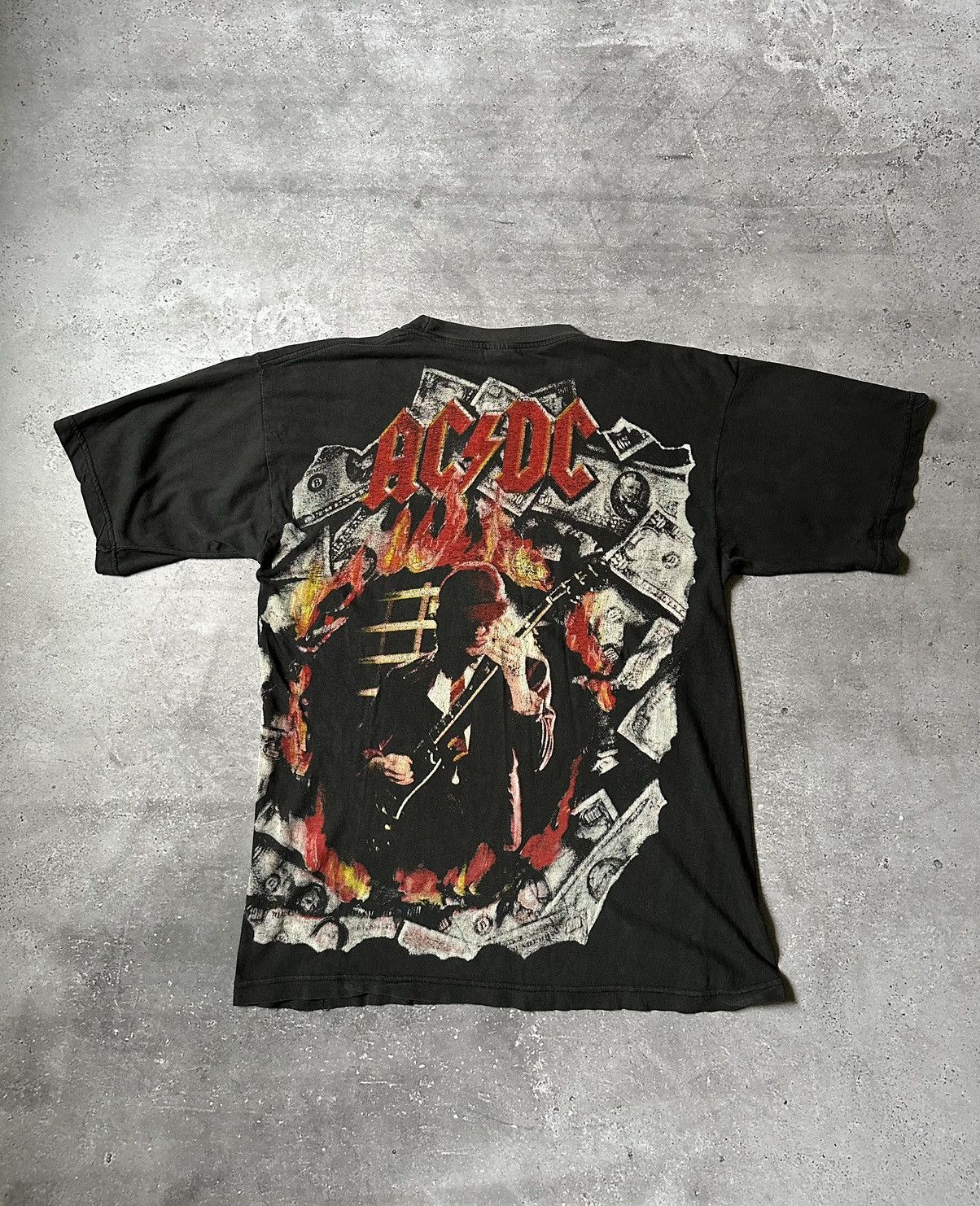 Vintage Vintage 90s AC/DC All Over Print Band T-Shirt | Grailed