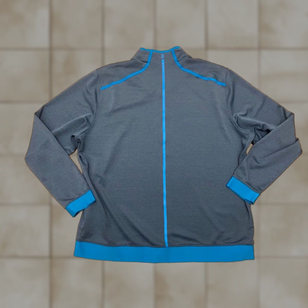 Nike Nike Jacket Mens XXL Tiger Woods VNeck Quarter Zip Golf Blue Sports Dri-FIT Pullover Pullover Shirt Long Sleeve Casual Activewear Logo Zipper Modern Size US XXL / EU 58 / 5 - 1 Thumbnail