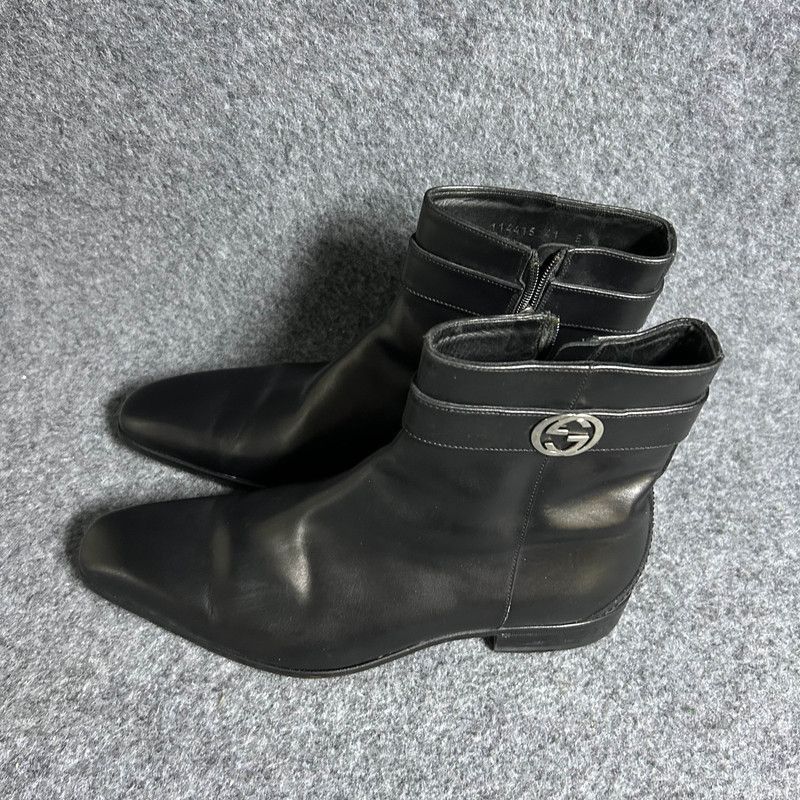 Gucci Black Ankle Chelsea Boots for Men