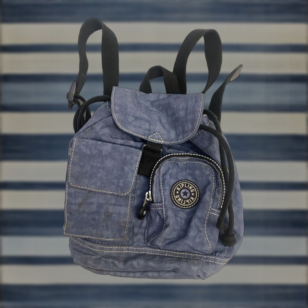 Vintage Kipling Lovebug Travel Small Mini Bag Backpack Blue Size ONE SIZE - 1 Thumbnail