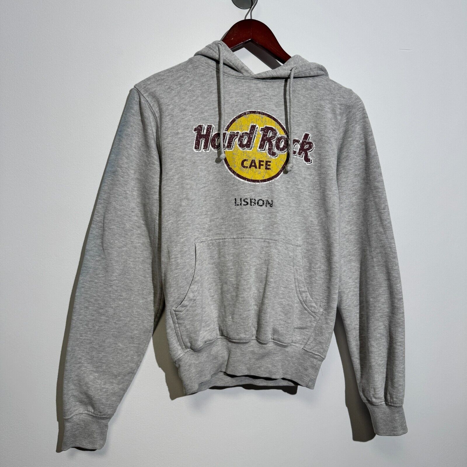 Hard Rock Cafe × Vintage Hard Rock Unisex Gray Cotton Hoodie Size XS Washed 90s USA Size US XS / EU 42 / 0 - 2 Thumbnail