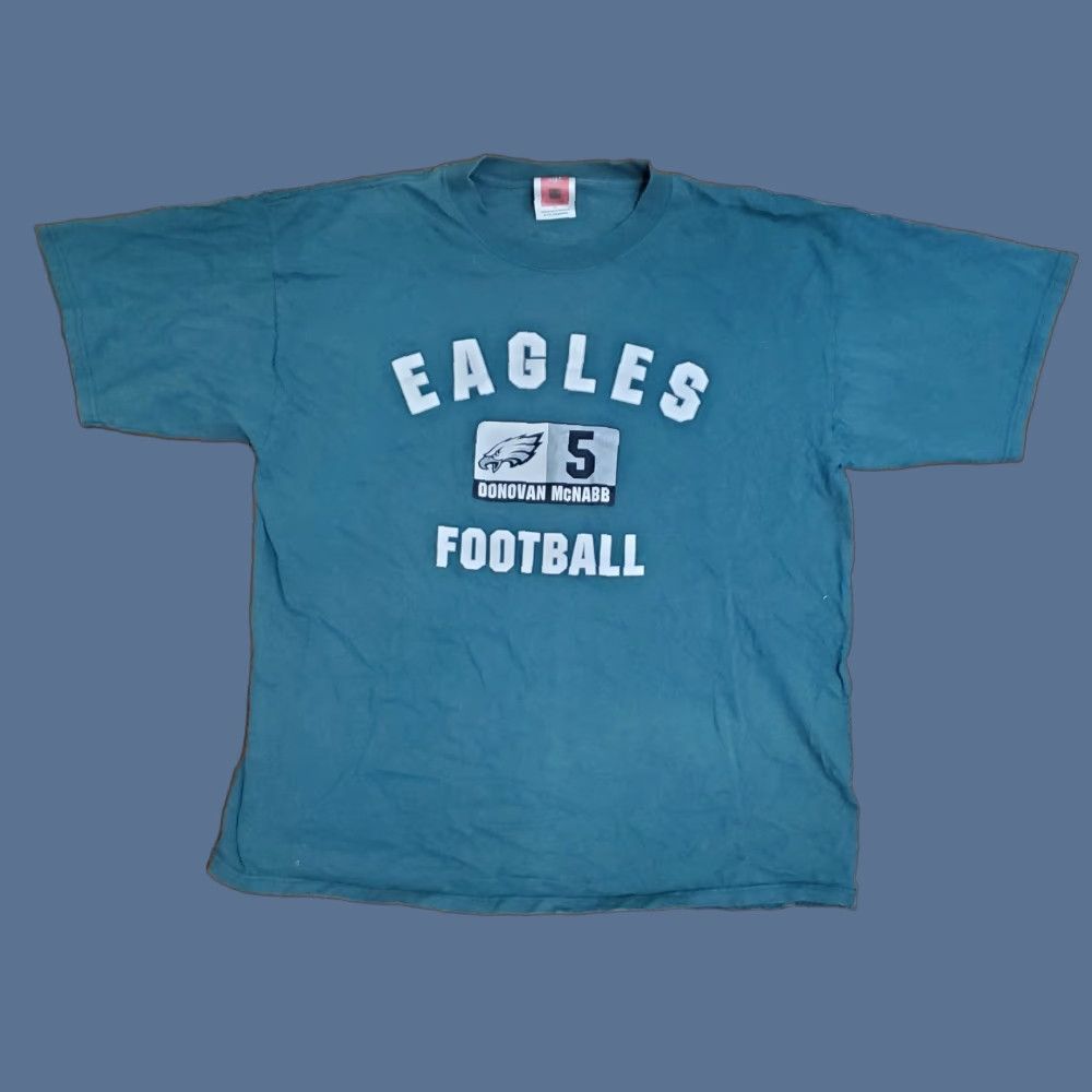 NFL VINTAGE NFL Donovan Mcnabb Eagles Shirt 2XL Green Shirt T-Shirt Men Short Sleeve Crew Neck Graphic Print All Seasons Eagles 90s Size US XXL / EU 58 / 5 - 1 Thumbnail
