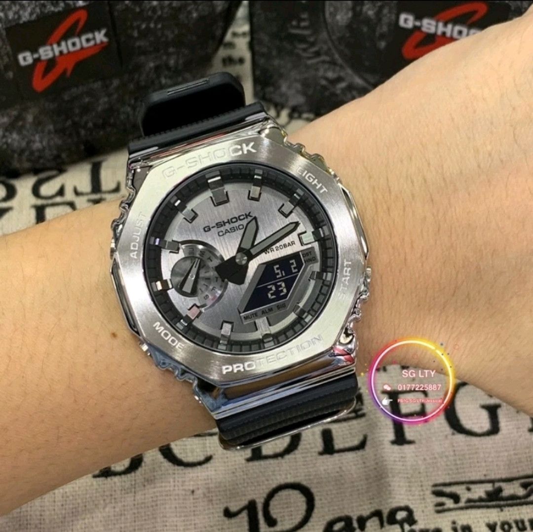 Casio Casio G Shock GM-2100-1A Silver Metal Case ( New) Size ONE SIZE - 4 Thumbnail
