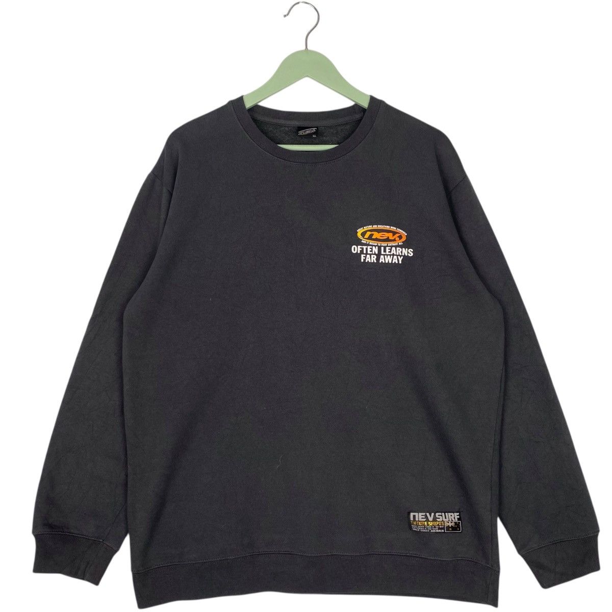 Vintage Vintage NEV Surfboard Sweatshirt Crewneck Black Size LL Size US L / EU 52-54 / 3 - 5 Thumbnail