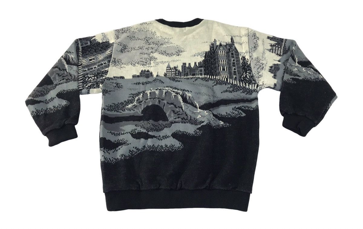 Vintage 90s St Andrew Scotland Landscape Golf Knitwear Wool Sweater Size US M / EU 48-50 / 2 - 2 Thumbnail