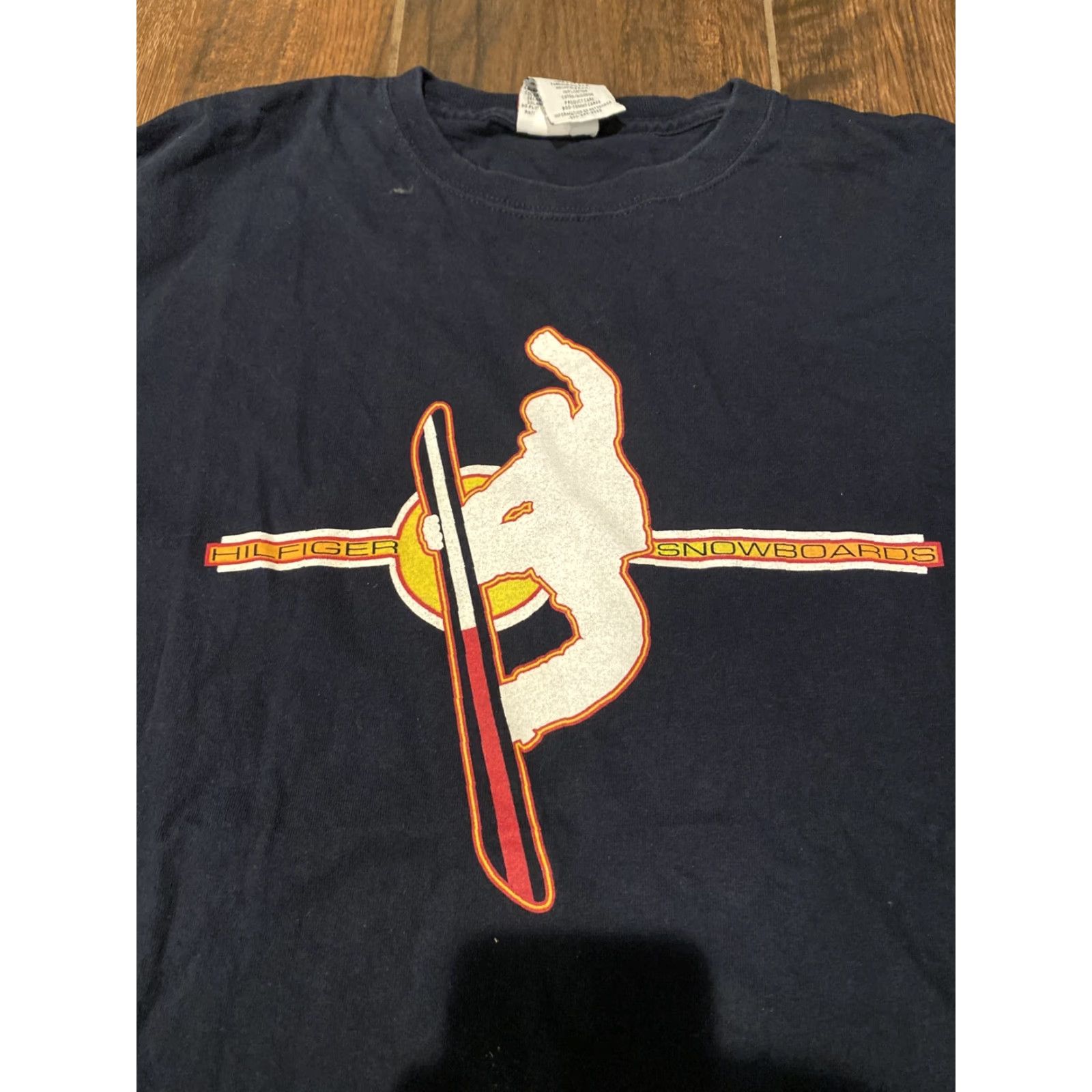 Tommy Hilfiger VINTAGE Tommy Hilfiger Snowboards Shirt Long Sleeve 90s Graphic Tee Mens Large Blue Size US L / EU 52-54 / 3 - 4 Thumbnail