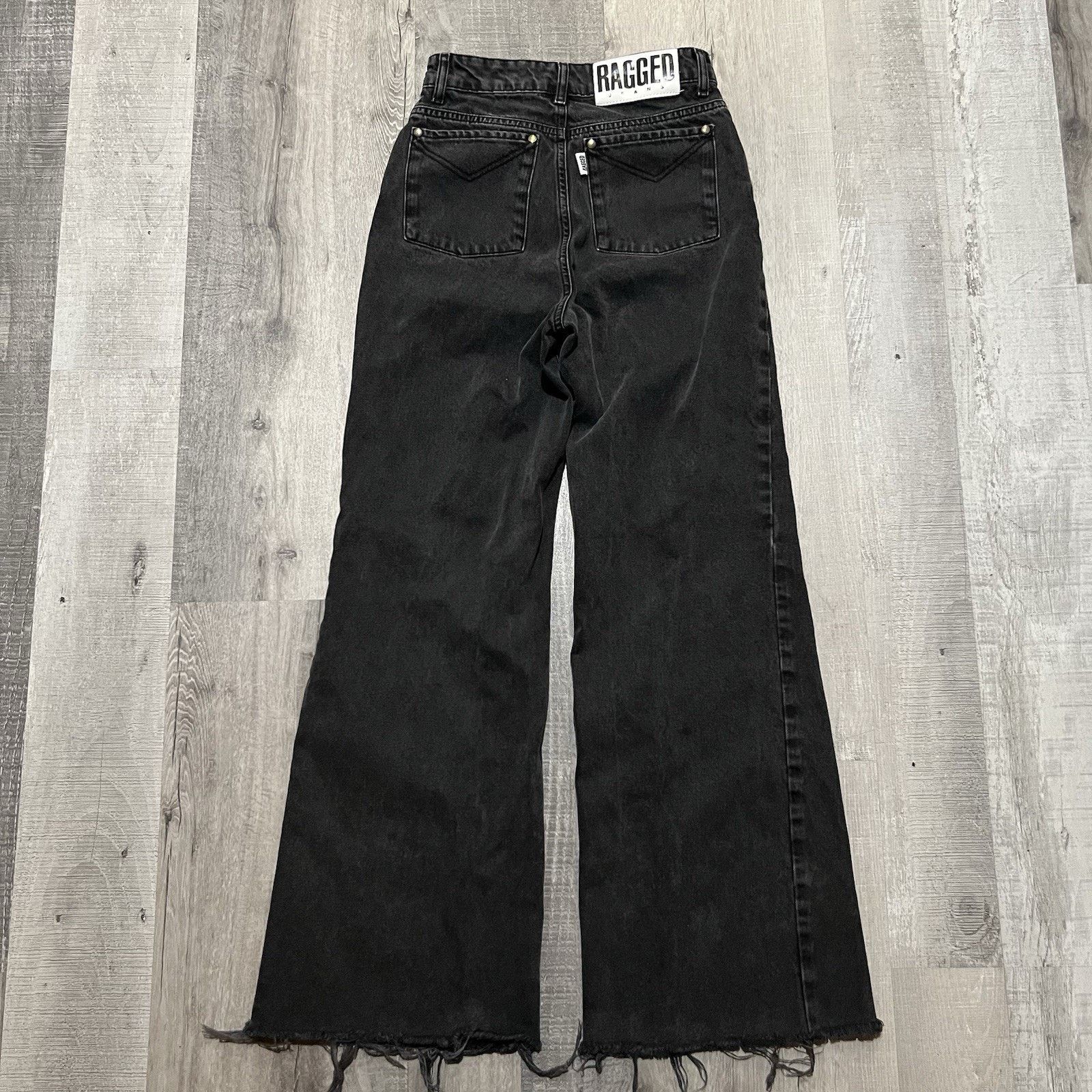 Other Ragged Jeans Womens 26 Wide Leg Distressed High Rise Flared Size 26" / US 2 / IT 38 - 1 Thumbnail