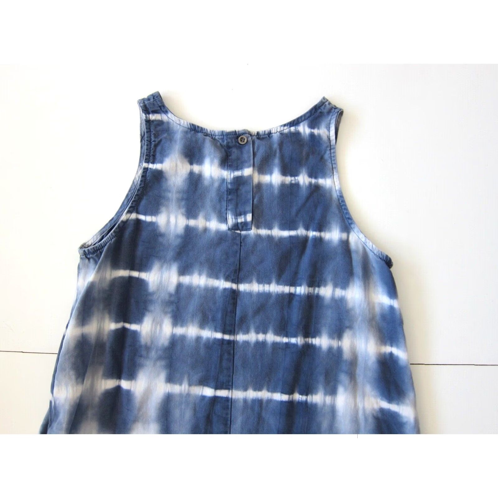 Velvet Velvet Heart Dress Tank XS Sleeveless Tie Dye Pocket Blue Rayon Knee Length Women Regular Colorful 90s Theme? Size XS / US 0-2 / IT 36-38 - 5 Thumbnail