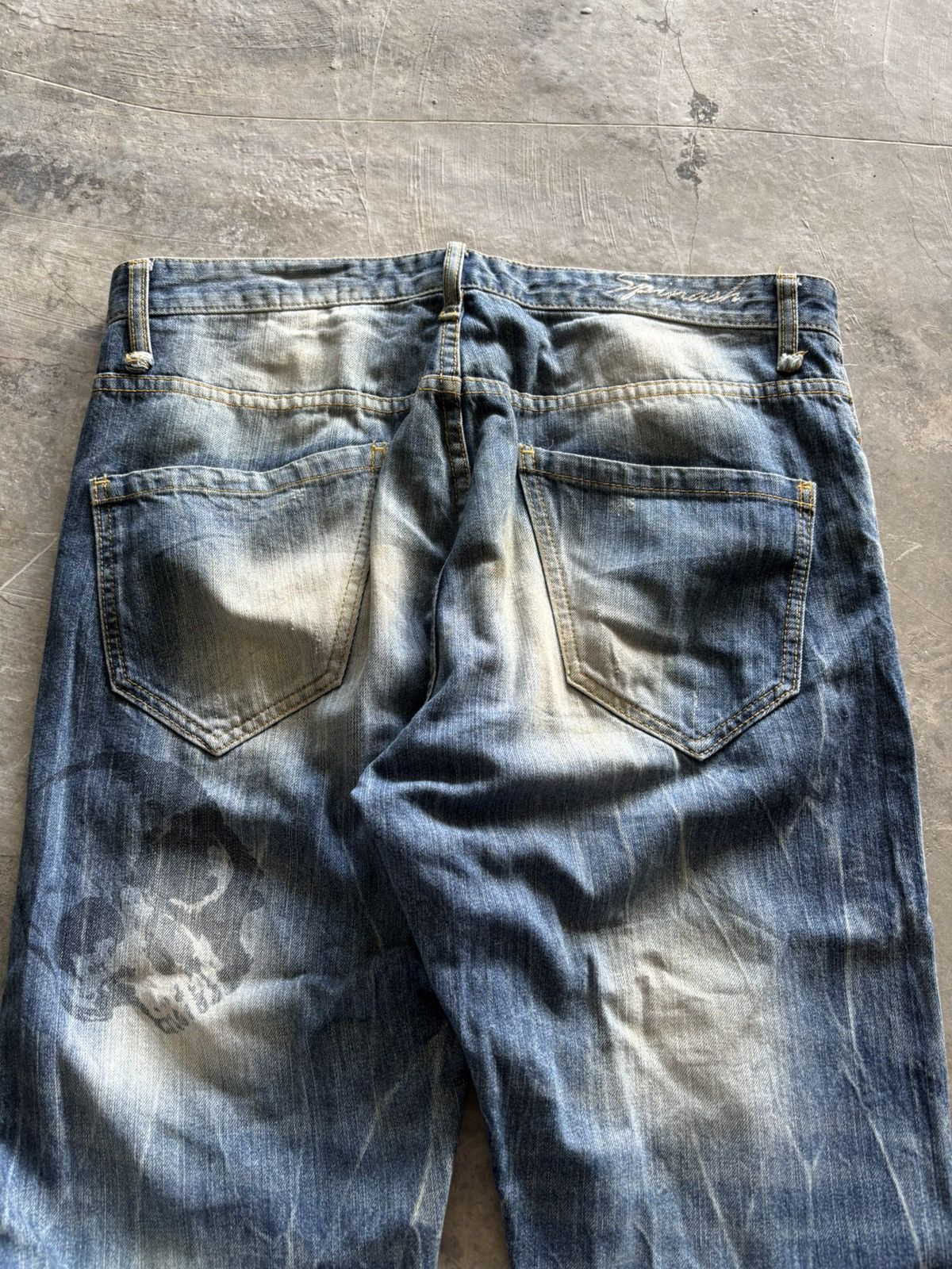 Hysteric Glamour RUSTY WASHED spinash poem skull punk grunge cropped style Size US 37 - 13 Thumbnail
