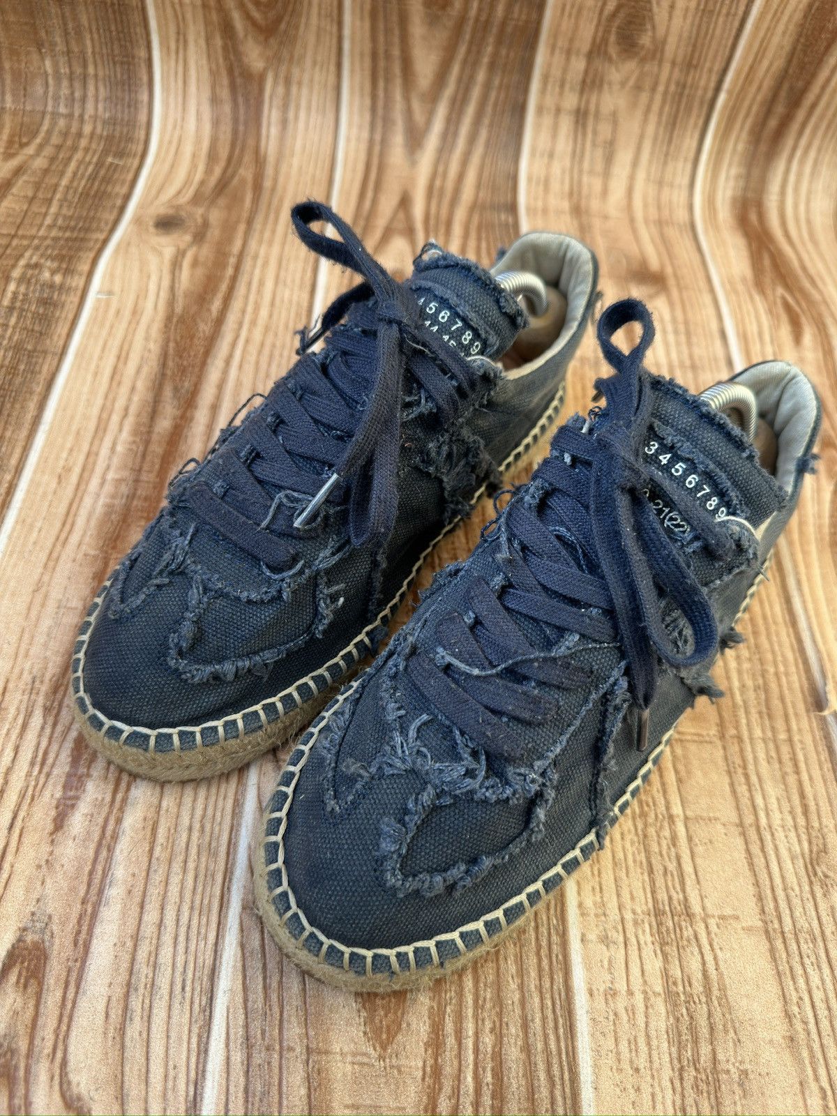 Maison Margiela Maison Margiela Women’s Espadrille Gats Blue Sneakers Size US 9 / IT 39 - 4 Thumbnail