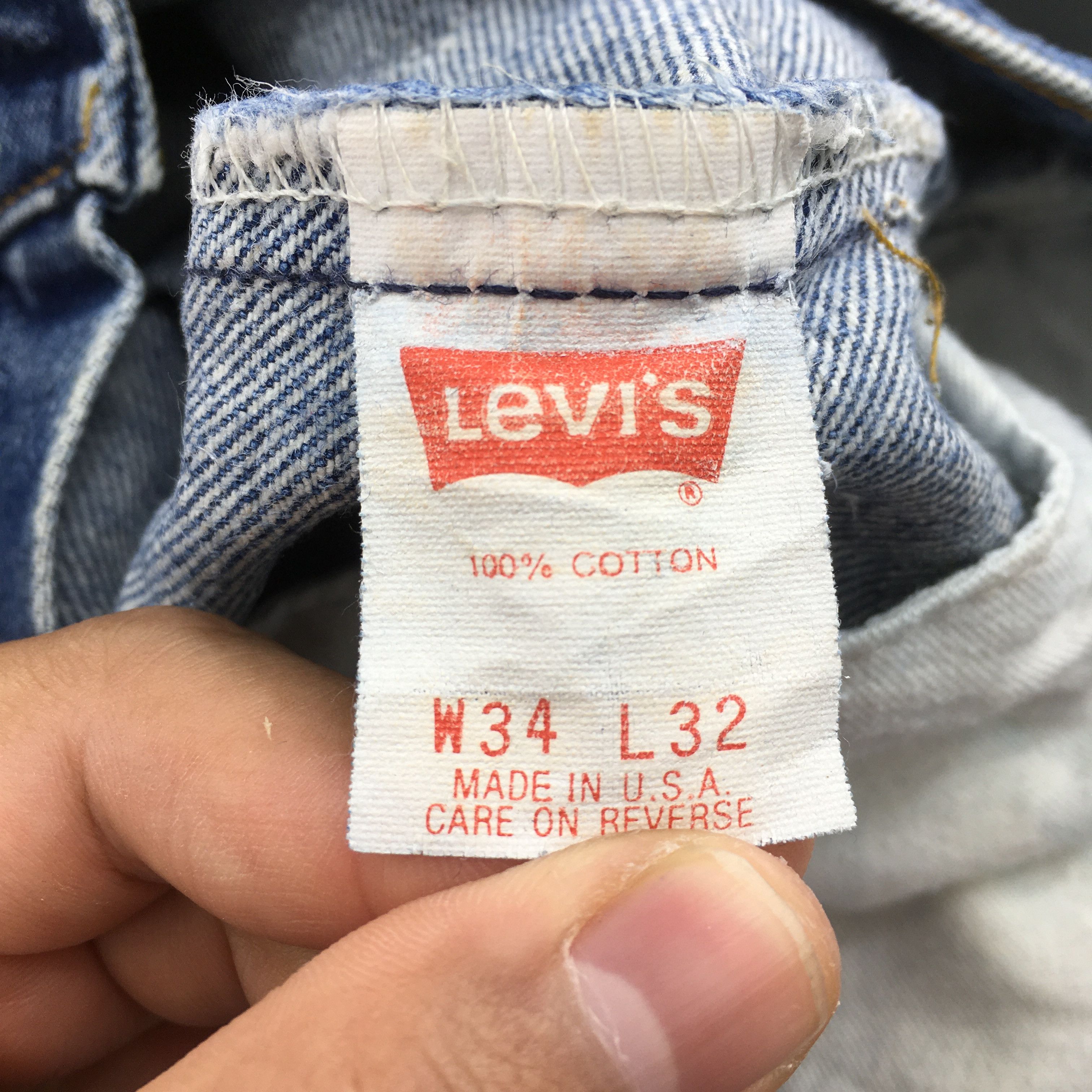 Levi's Size 31x30 Vintage 80s Levi's 505 Faded Blue Jeans S573 Size US 31 - 13 Thumbnail