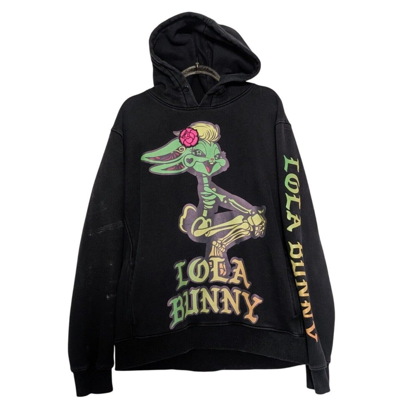 Designer Lola Bunny Skeleton Hoodie Womens Size XL Black Looney Tunes Size XL / US 12-14 / IT 48-50 - 1 Thumbnail