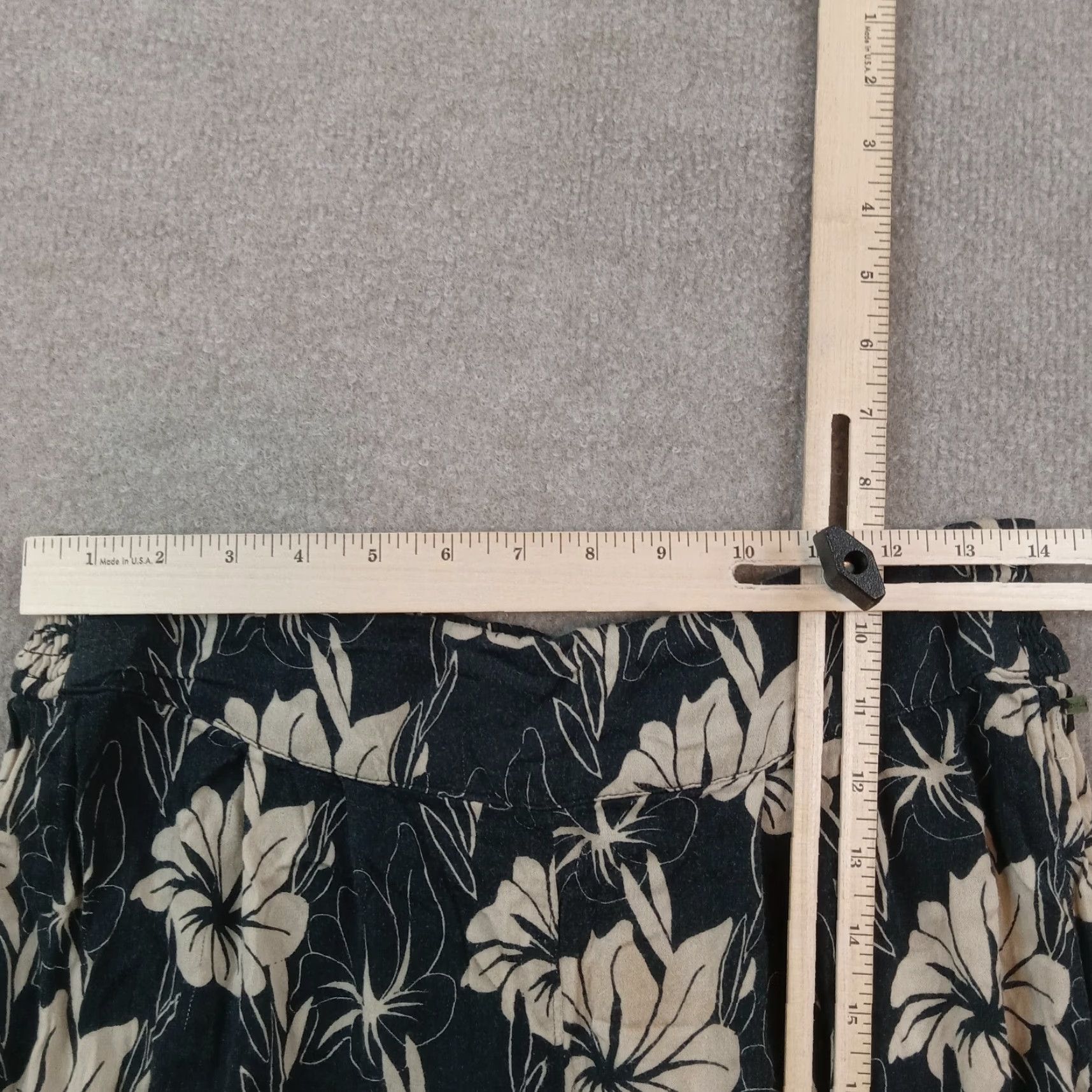O'Neill O'Neill Women's Beach Pants Small Black Beige Floral Wide Leg Stretchy Size 28" / US 6 / IT 42 - 4 Thumbnail