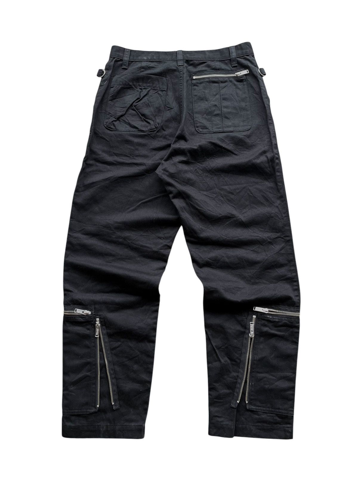 Jun Takahashi × Undercover UNDERCOVER BLACK CASUAL TROUSERS WITH ZIP BONDAGE Size US 30 / EU 46 - 1 Thumbnail