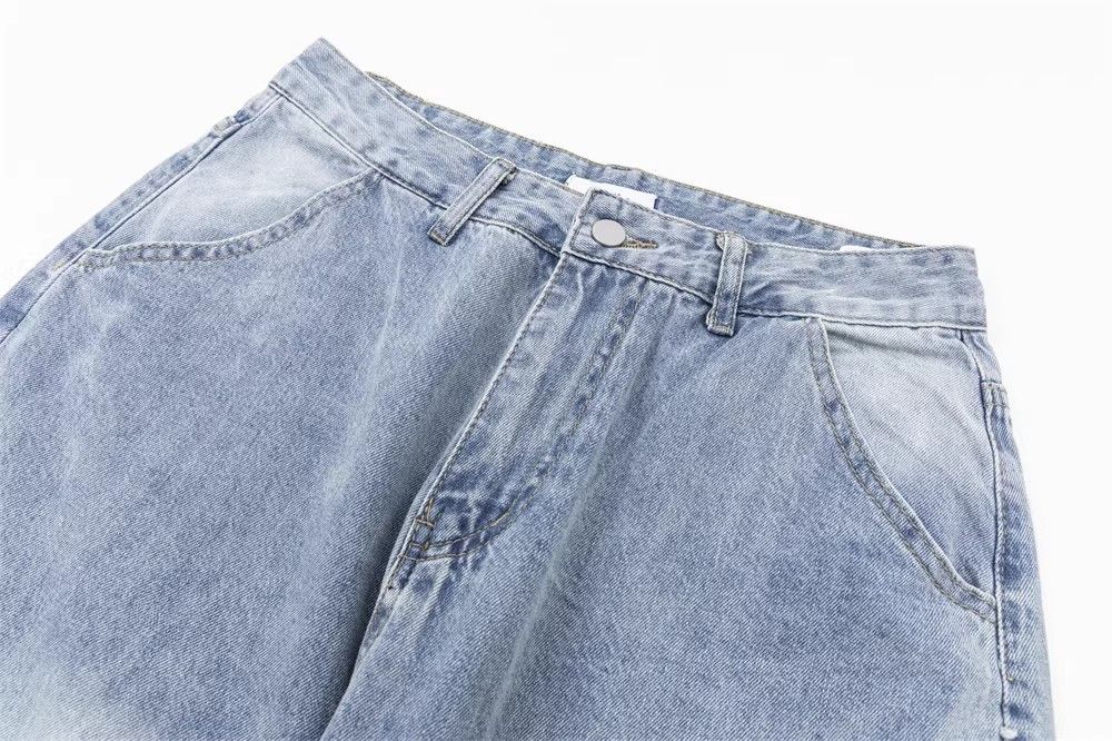 Japanese Brand × Vintage Men's hip-hop pocket embroidery casual washed loose jeans Size US 32 / EU 48 - 3 Thumbnail
