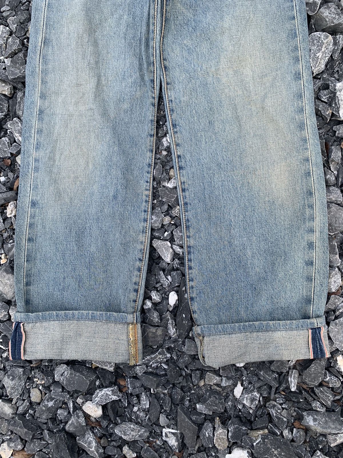 Kapital VINTAGE EDWIN 505X SELVEDGE BUTTON FLY DISTRESSED DENIM Size US 27 - 6 Thumbnail