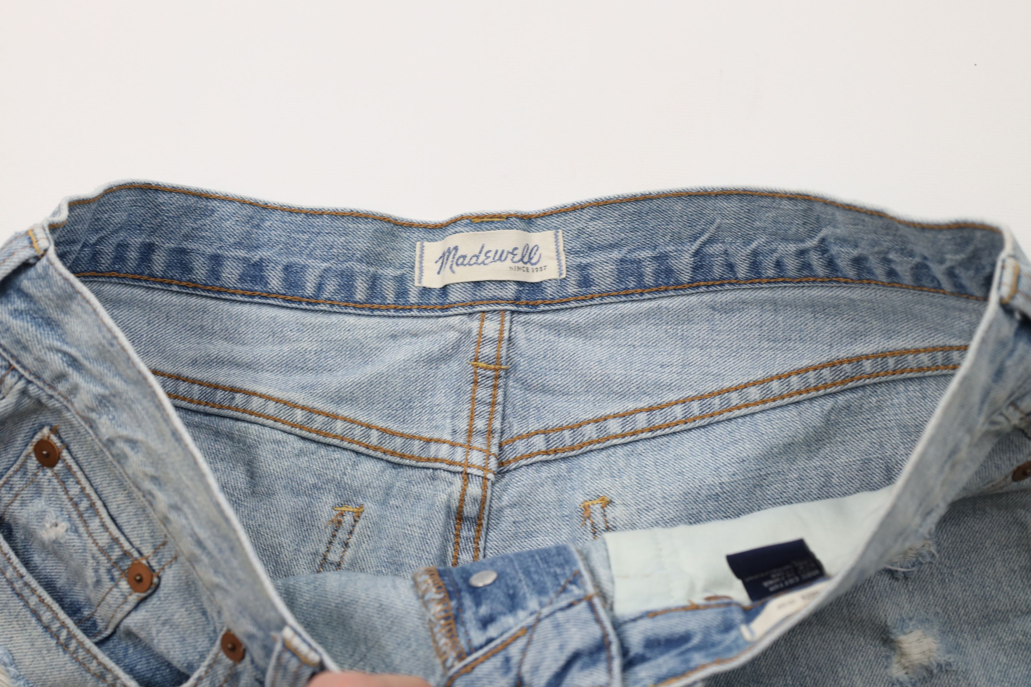 Madewell Madewell Button Fly Denim Jean Shorts Blue Cotton Size 29" - 6 Thumbnail