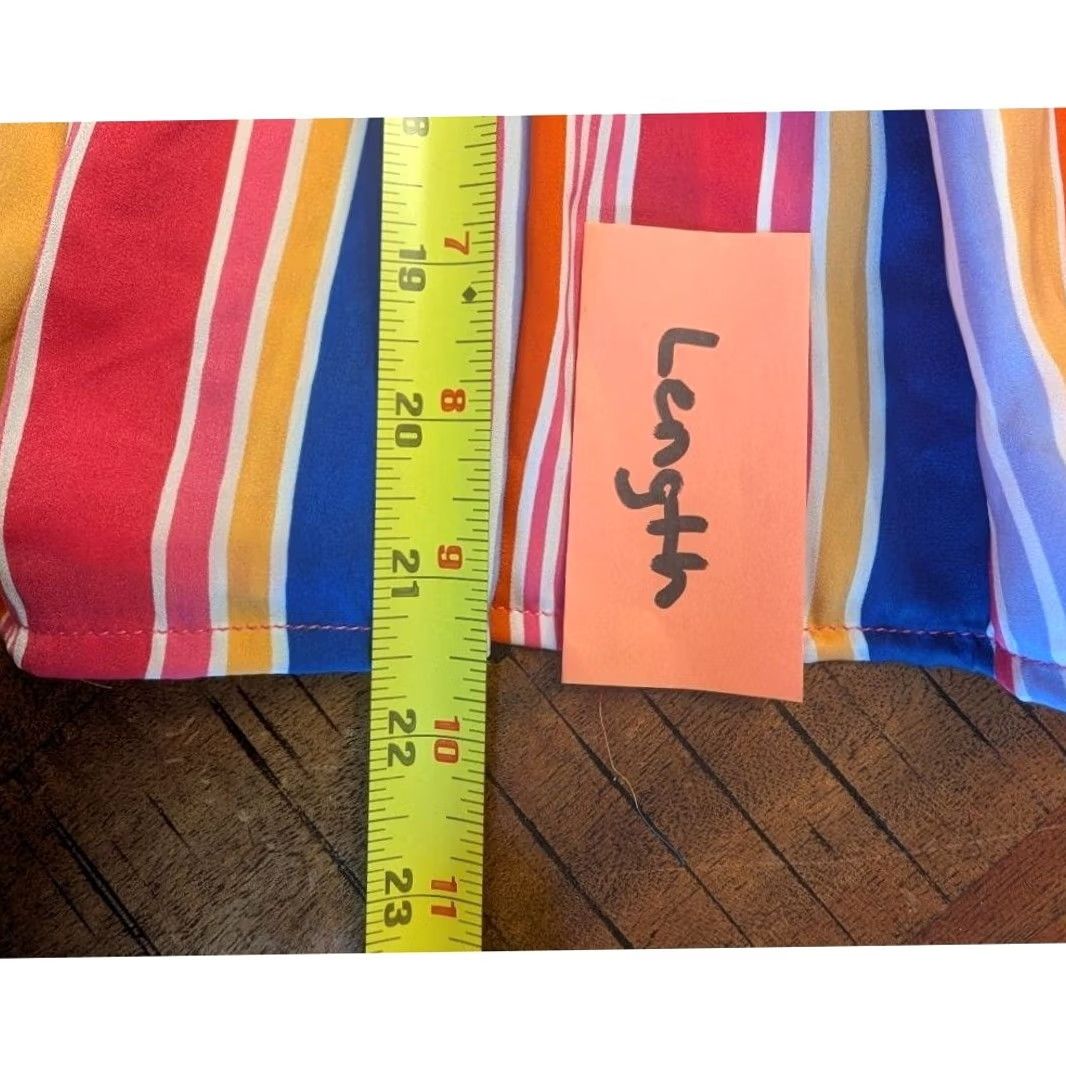 Rainbow Unbranded Multicolor Striped Smocked Peplum Top Ruffle Strap Square Neck Size S Women Sleeveless Crop Top Size S / US 4 / IT 40 - 5 Thumbnail