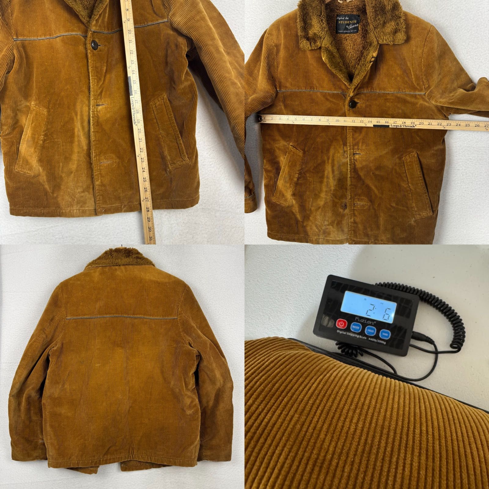 Sears VINTAGE Sears Roebuck Brown Corduroy Sherpa Lined Jacket Medium Brown Corduroy Sherpa Lined Field Jacket 1970s Mens Size US M / EU 48-50 / 2 - 8 Thumbnail