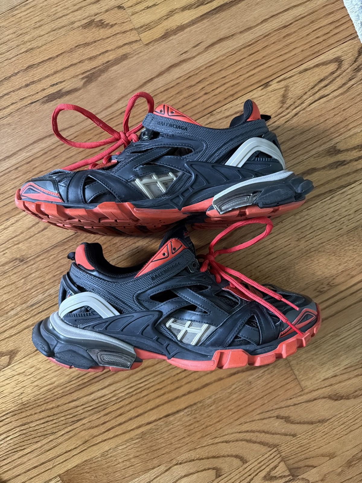 Balenciaga Balenciaga track.2 black red grey Size US 11 / EU 44 - 1 Thumbnail