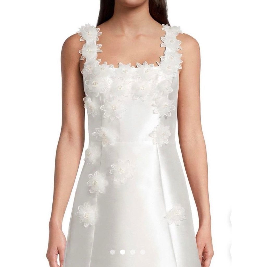 Designer NWOT ELLIATT White Floral Appliqué Mini Dress – Size S Size S / US 4 / IT 40 - 2 Thumbnail