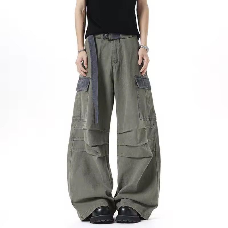 Designer × Jean Streetwear Cargo Grunge Baggy Loose Washed Jeans Size US 32 / EU 48 - 2 Thumbnail