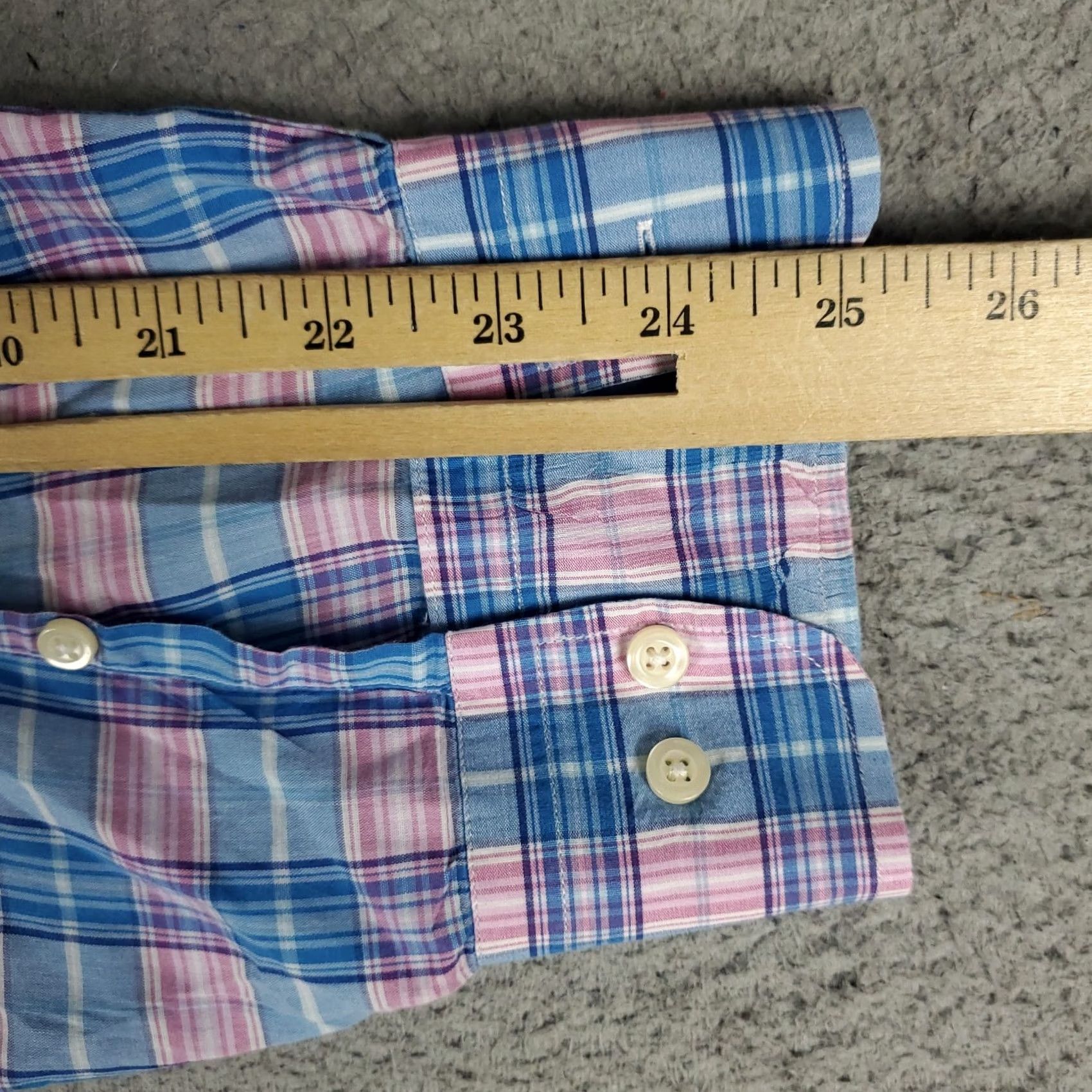Peter Millar Peter Millar Shirt Mens Large Pink Blue Plaid Button Up Long Sleeve Size US L / EU 52-54 / 3 - 6 Thumbnail