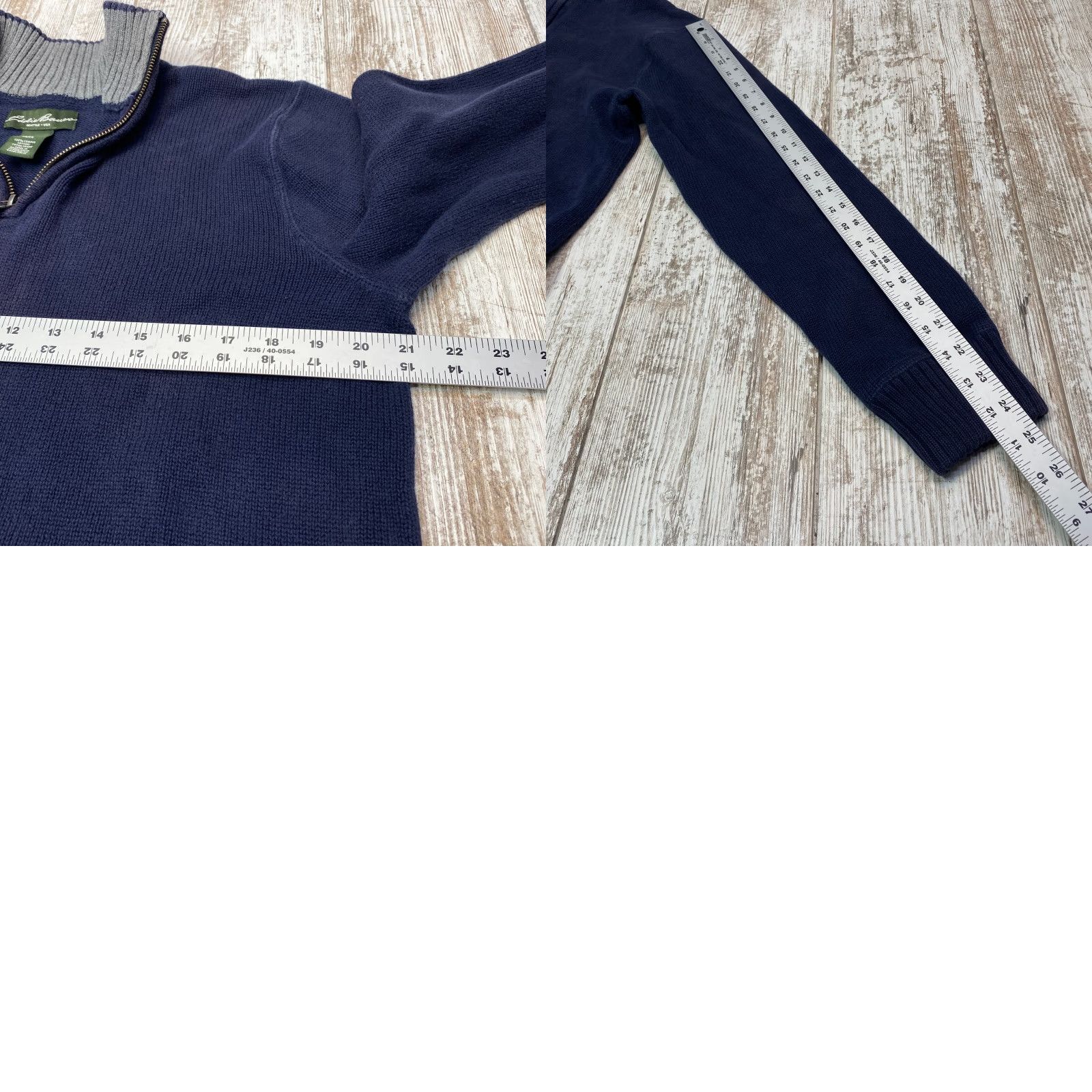 Eddie Bauer Eddie Bauer 1/4 Zip Sweater Men’s M Navy Blue 100% Combed Cotton 7538 Size US M / EU 48-50 / 2 - 8 Thumbnail