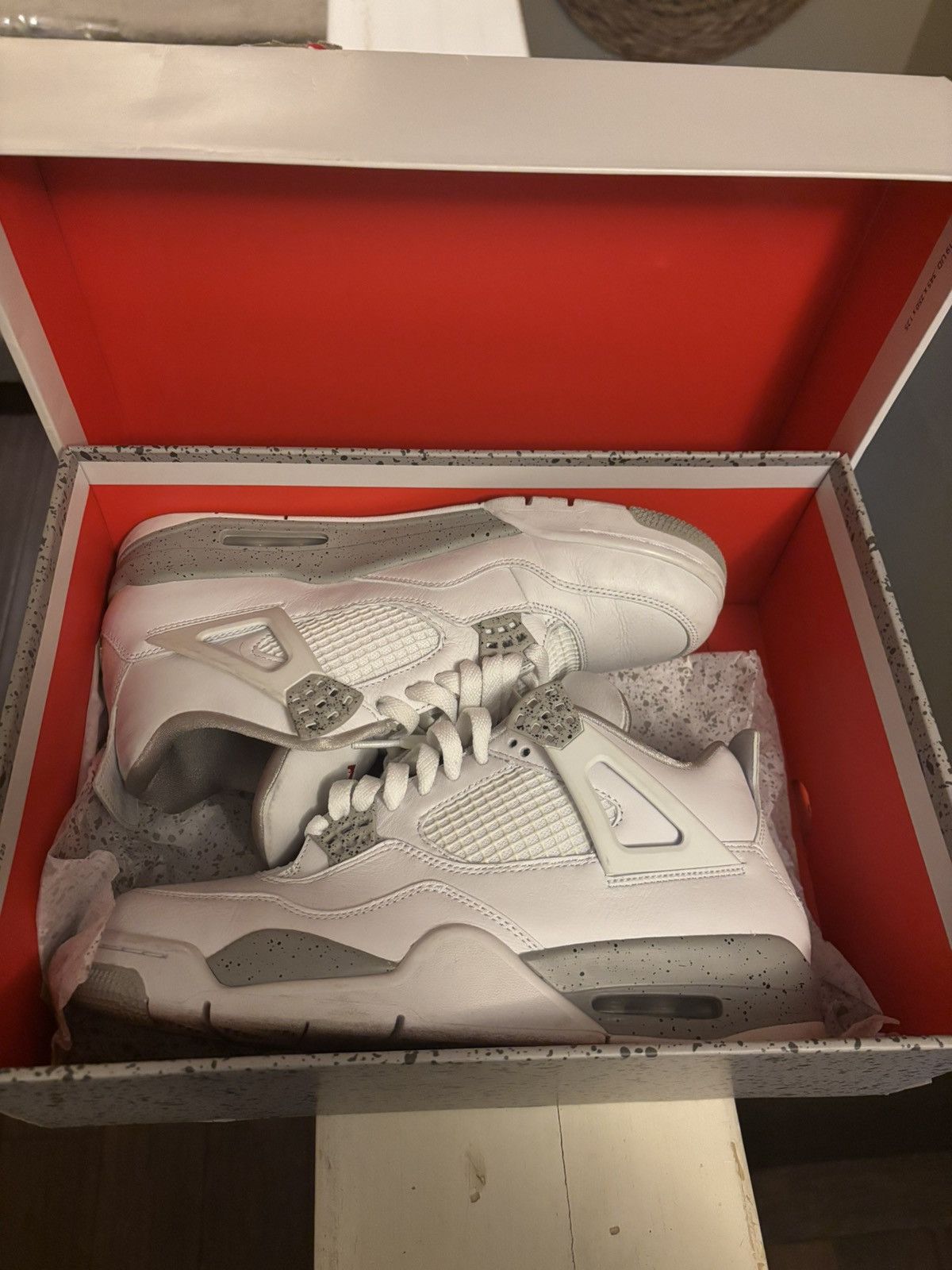 Jordan Brand Air Jordan 4 Retro - White Oreo Size US 10 / EU 43 - 2 Thumbnail
