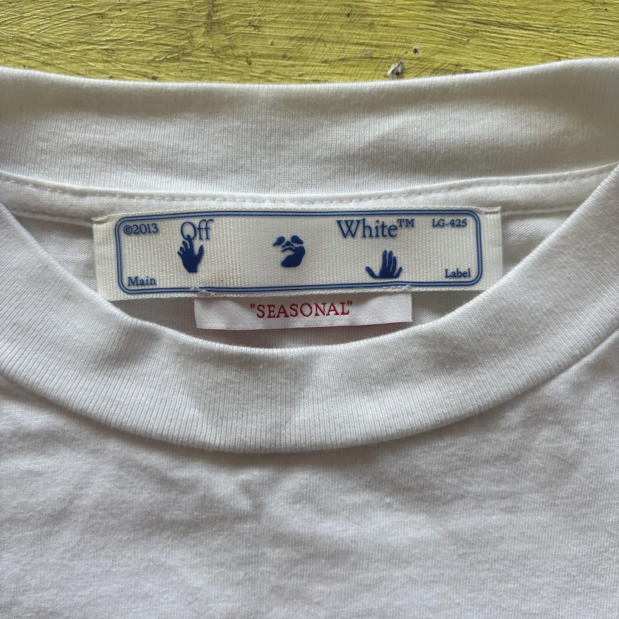 Off-White OFF-WHITE 70s Type Logo cotton t-shirt Size US M / EU 48-50 / 2 - 4 Thumbnail