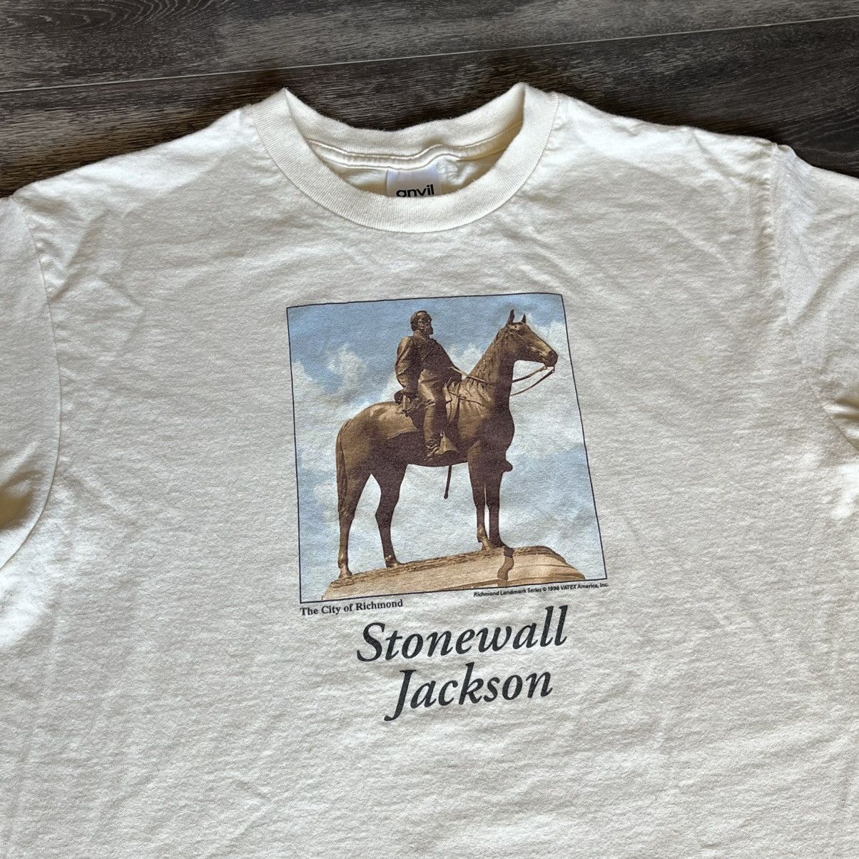 Vintage Vintage 90s Civil War Stonewall Jackson Statue Logo T Shirt Size US L / EU 52-54 / 3 - 3 Thumbnail