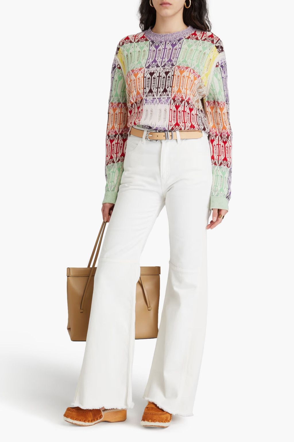 Chloe o1y0825 Denim Pant in White Size 26" / US 2 / IT 38 - 2 Thumbnail