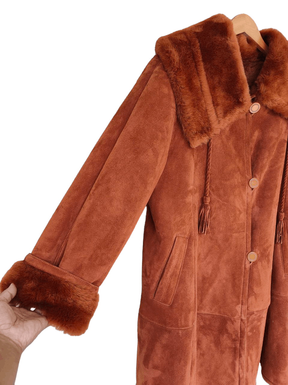 Vintage G&G Italia Sherling Coat Size M / US 6-8 / IT 42-44 - 6 Thumbnail