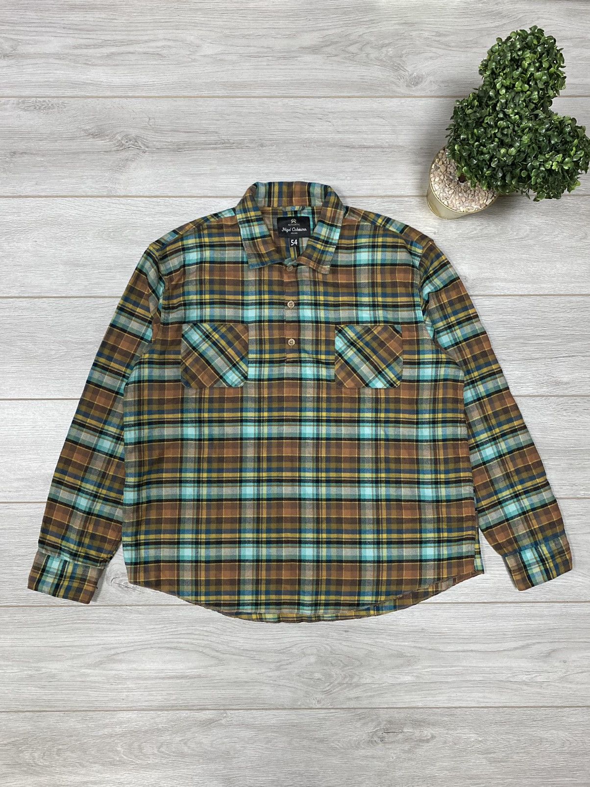 Nigel Cabourn NIGEL CABOURN RARE Check three button up overshirt Size US L / EU 52-54 / 3 - 1 Thumbnail