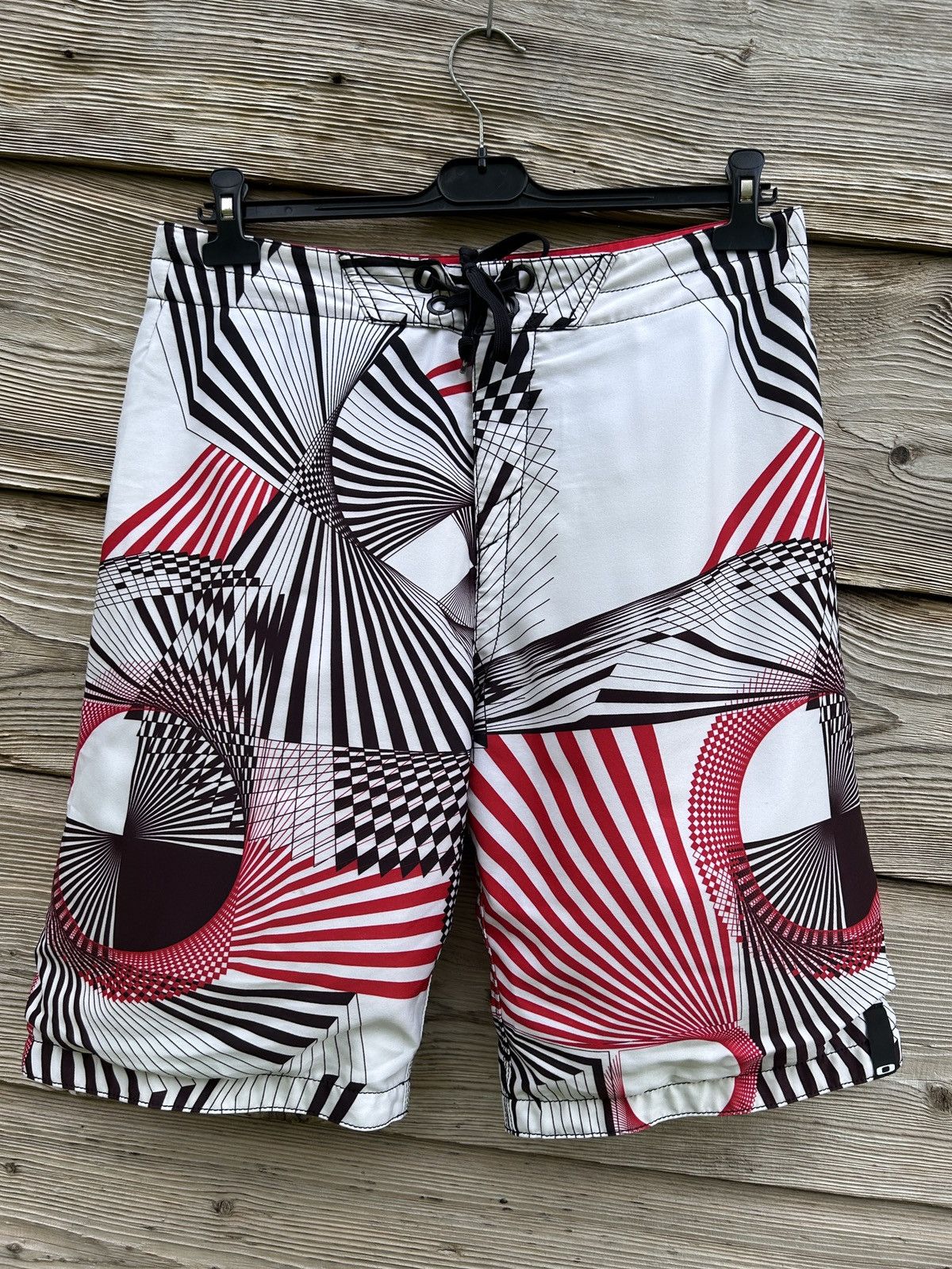 00s Vintage Oakley 3D Illusion 2009 Swimming Shorts Size 34
