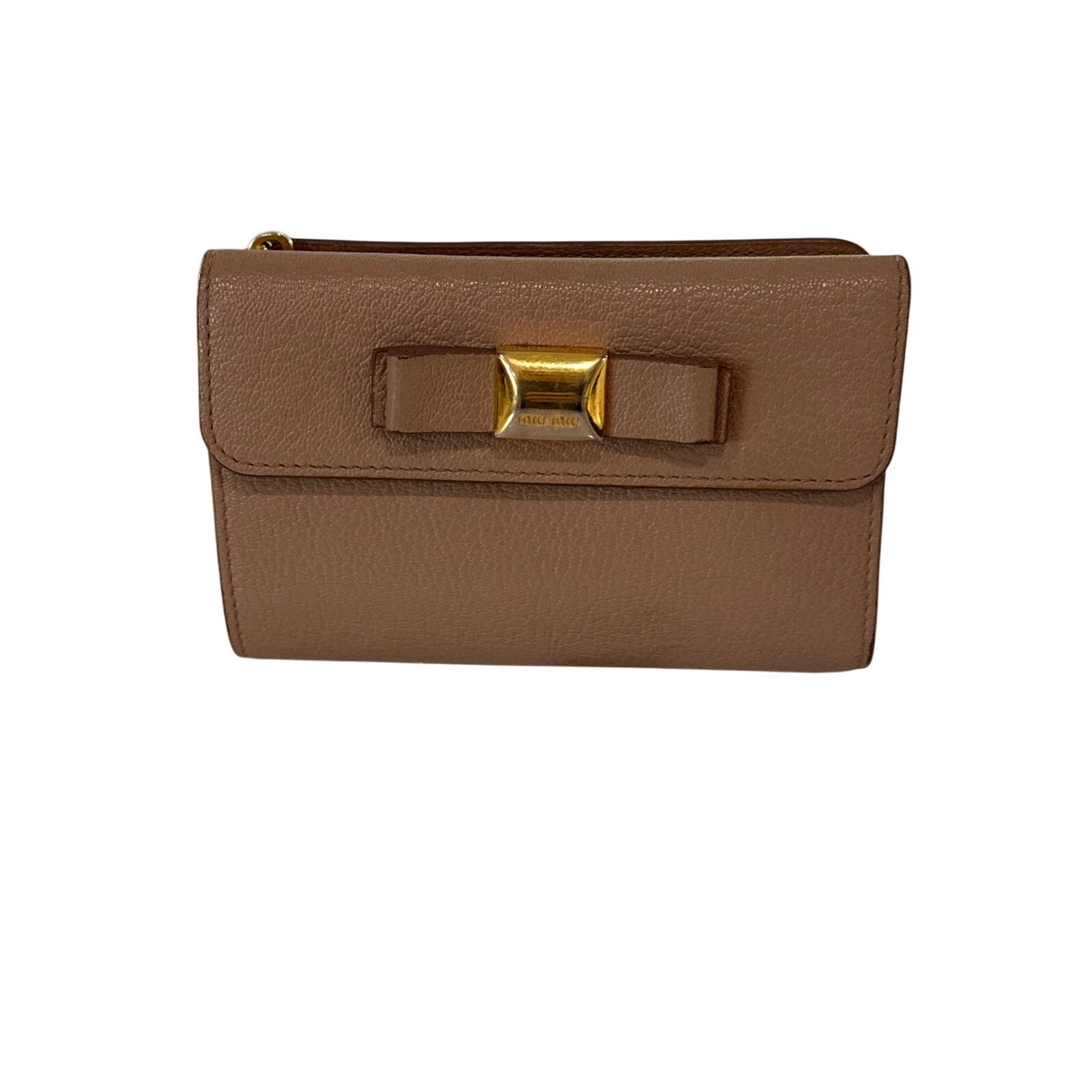 Miu Miu Miu Miu Madras Fiocco Walley in Cammeo Pink/Beige Size ONE SIZE - 1 Thumbnail