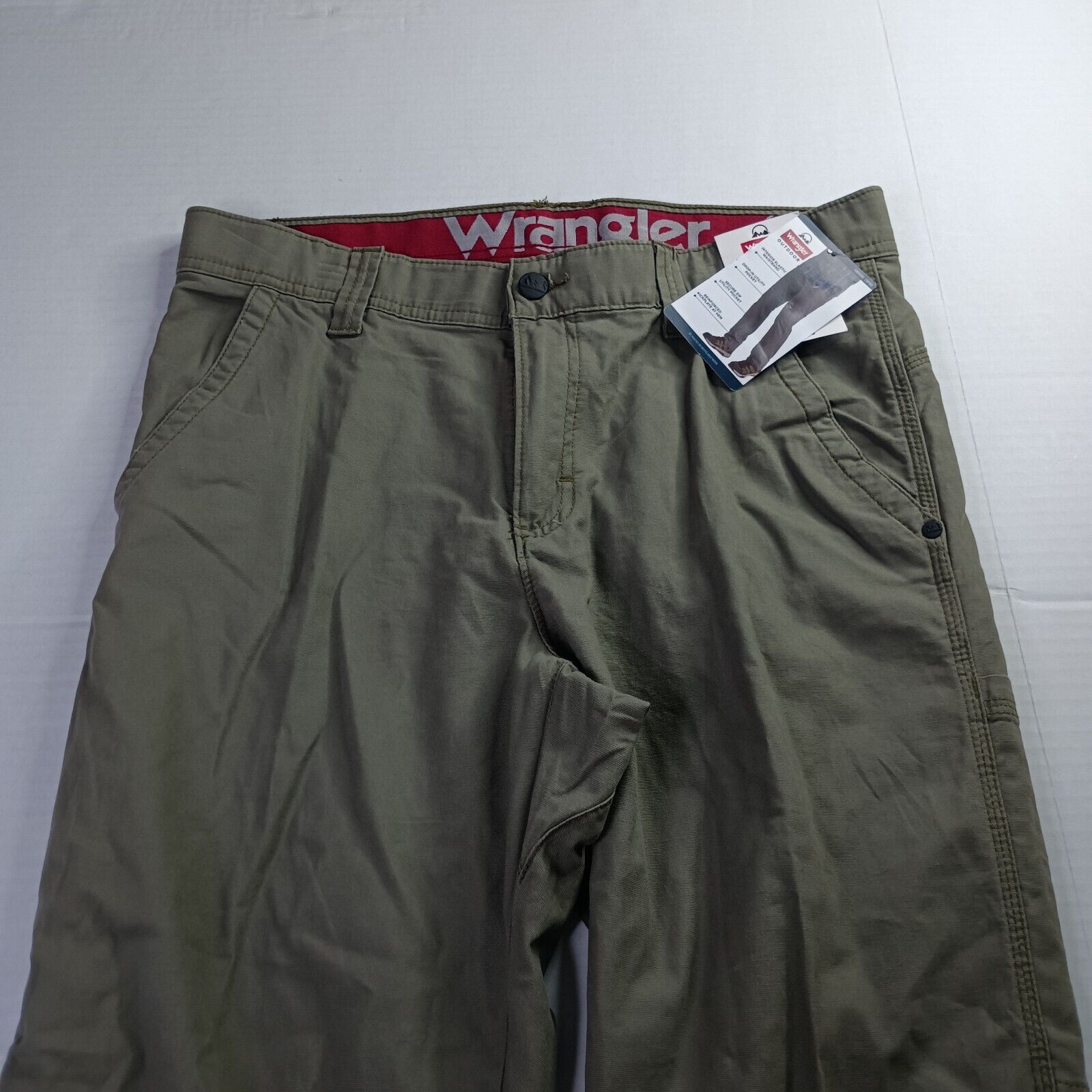 Wrangler Wrangler Utility Pants Mens 33x30 Green Straight Fit UPF 50+ Size US 33 - 5 Thumbnail