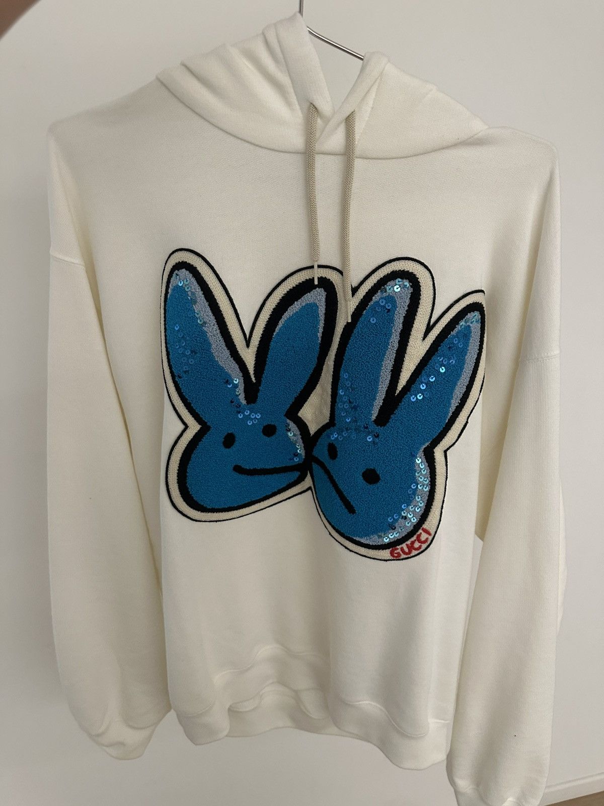 Gucci Bunny Sequin Accent Graphic Print Hoodie Size US L / EU 52-54 / 3 - 4 Thumbnail