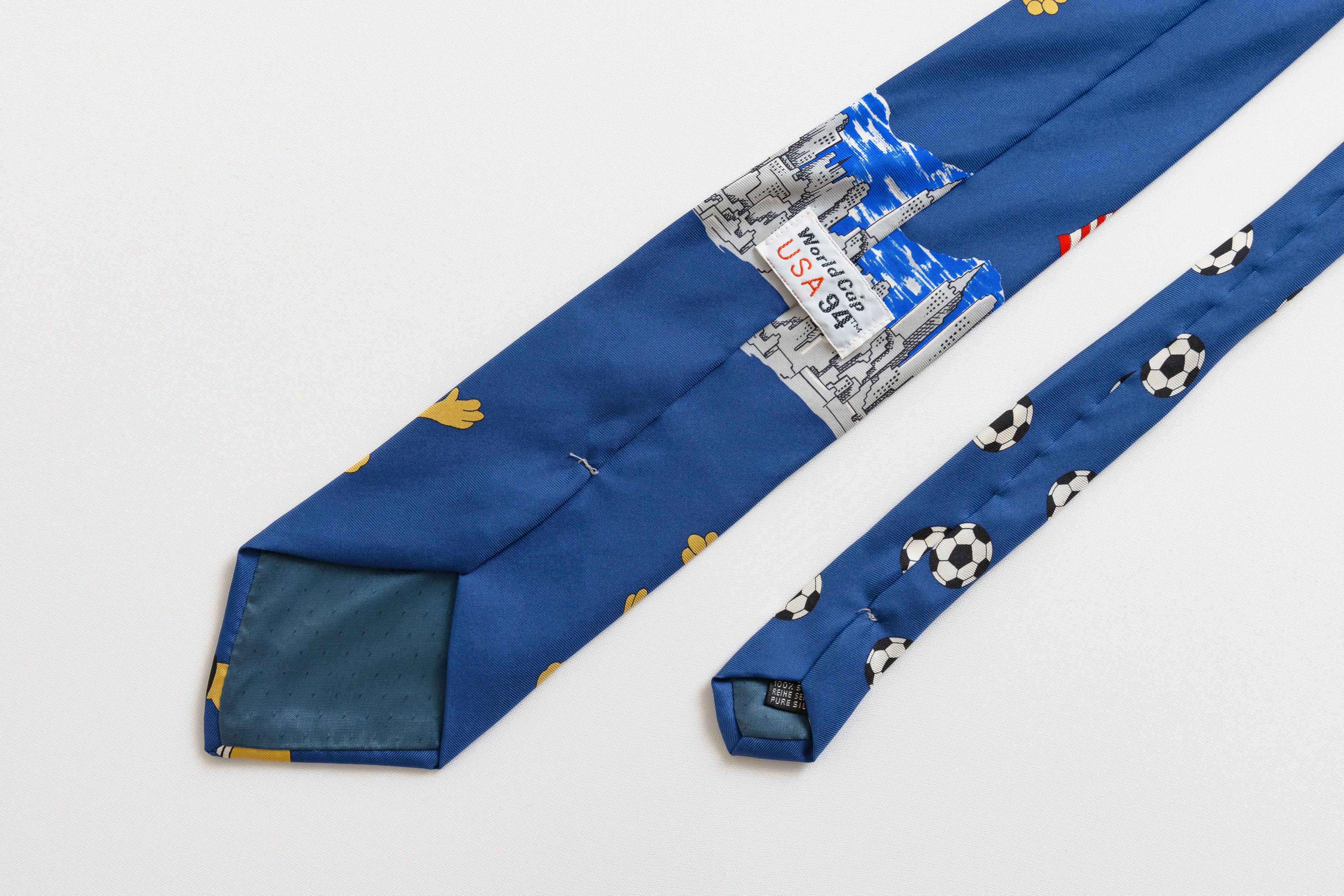 Vintage Worlds Cup 94 Tie silk abstract print necktie 023 Size ONE SIZE - 5 Thumbnail